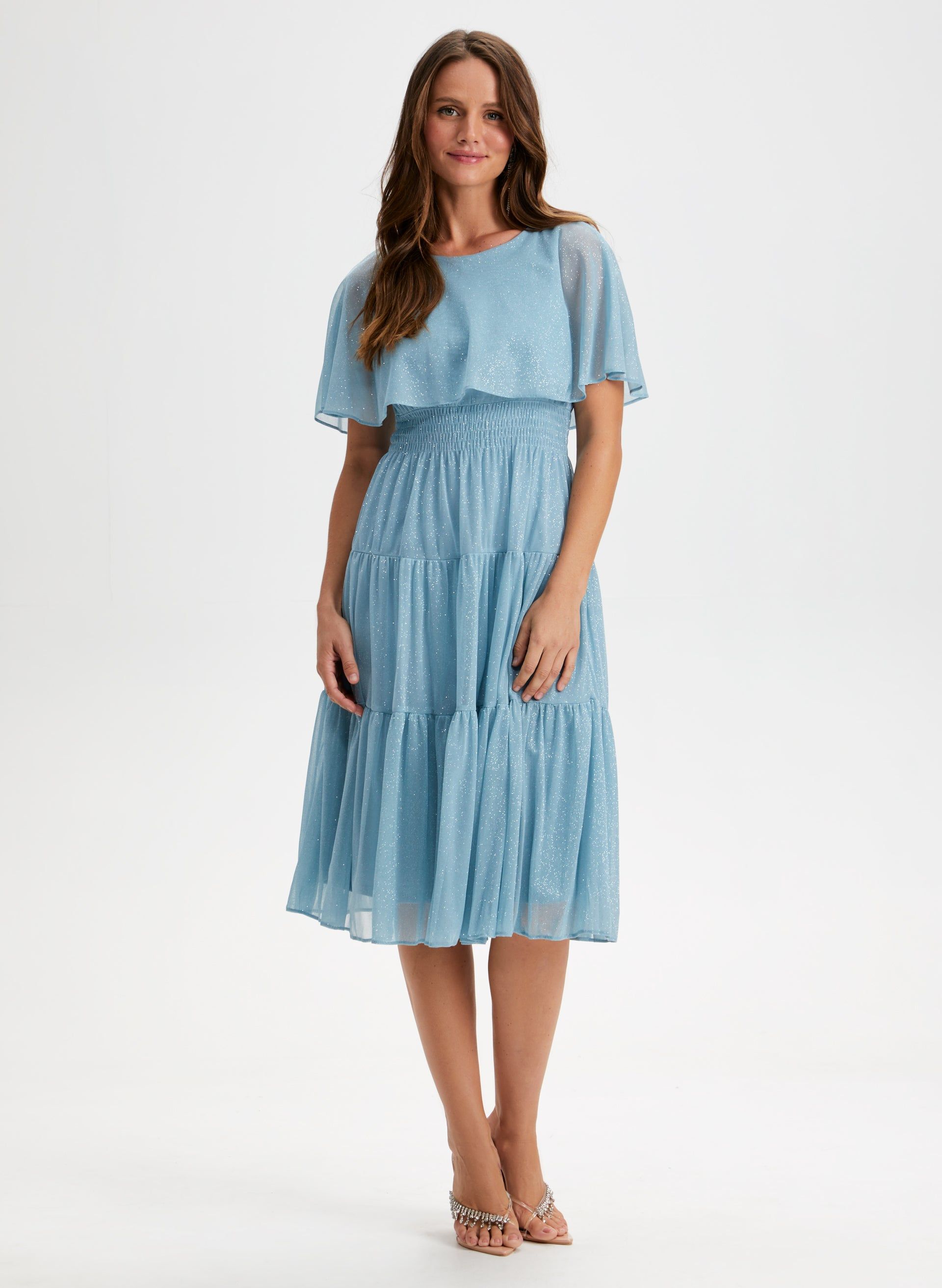 Capelet Overlay Dress sold by Laura