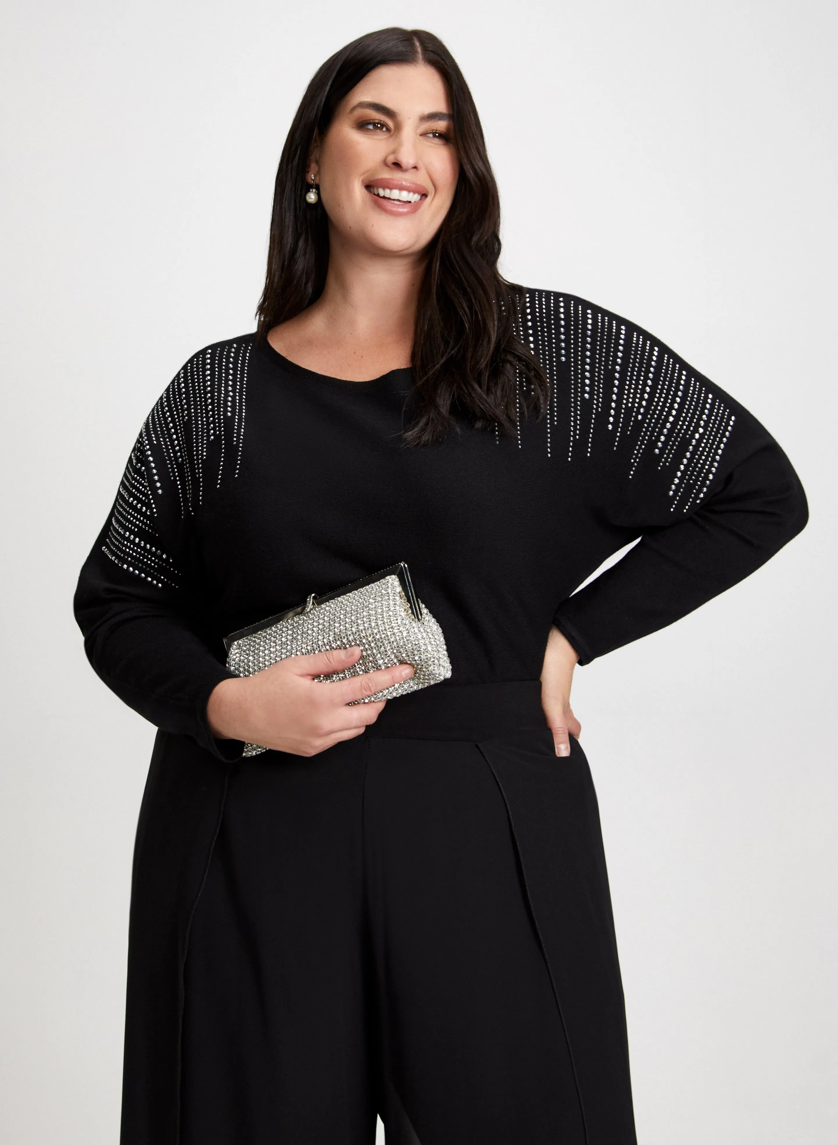 Rhinestone Detail Sweater sold by Laura