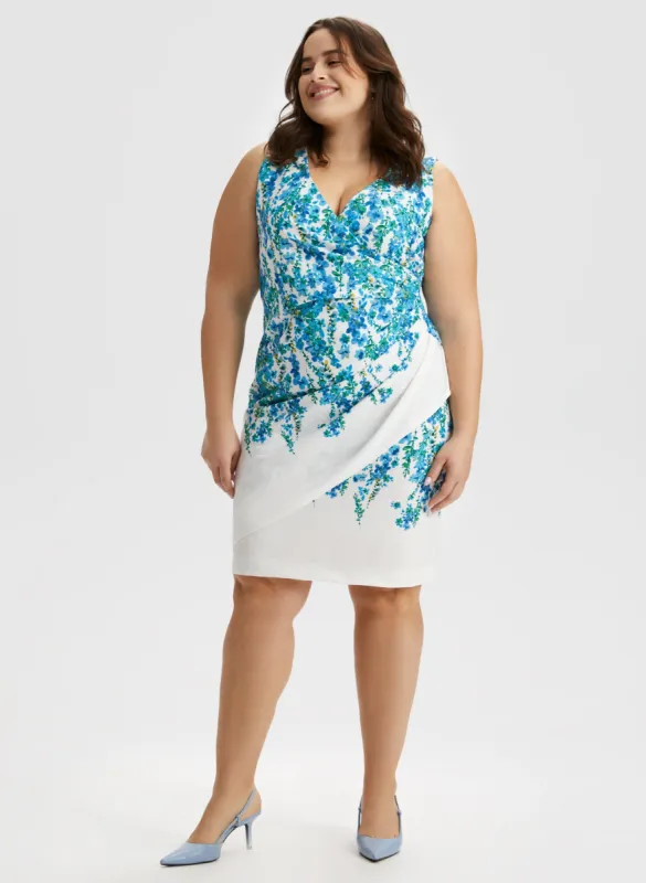 Floral Print Faux Wrap Dress sold by Laura