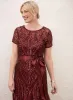 Belted Sequin Mesh Dress sold by Laura