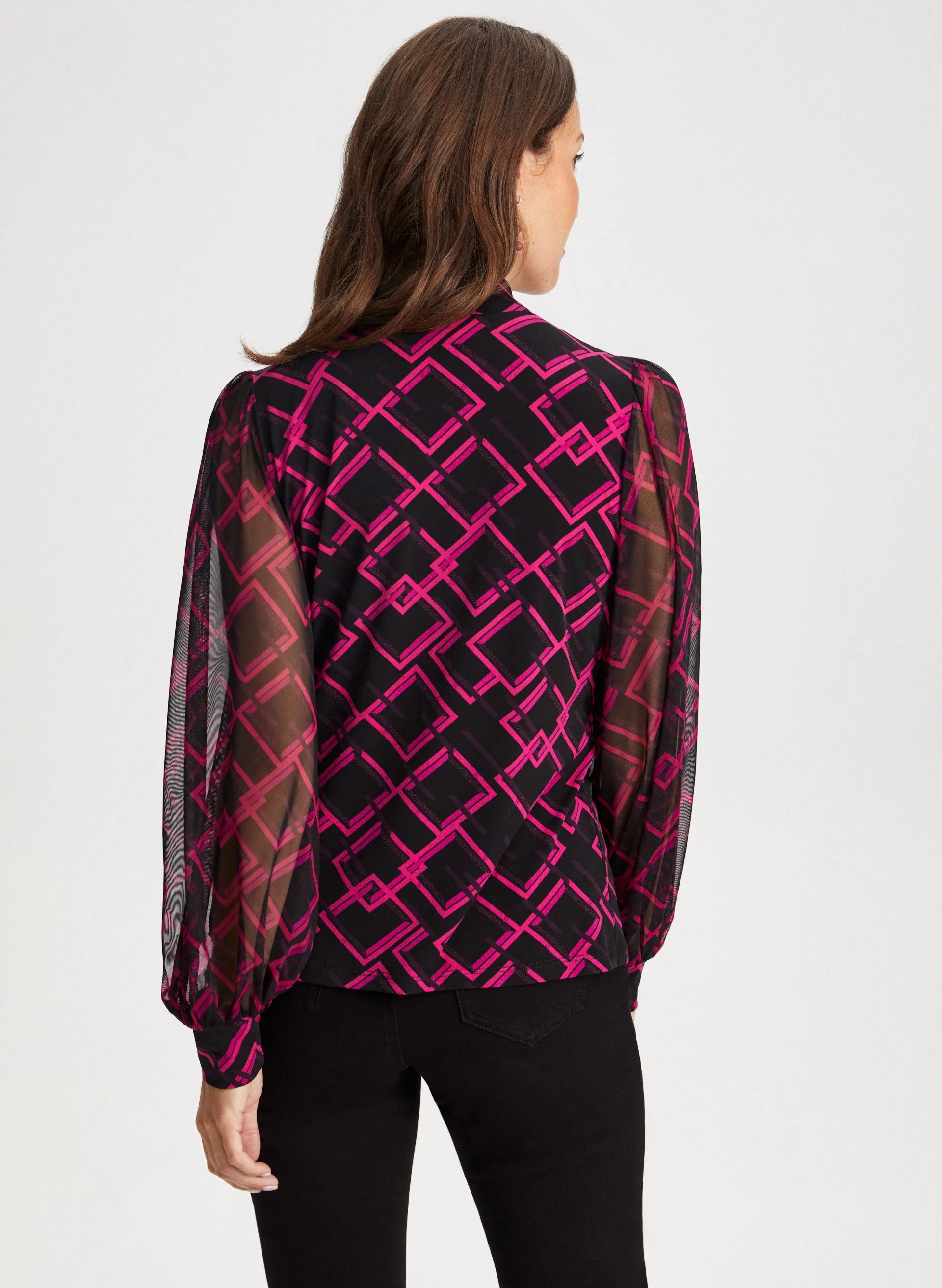 Keyhole Geometric Print Top sold by Laura product image thumbnail 4
