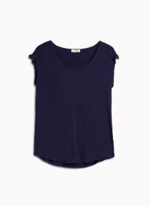 Ruffle Detail Short Sleeve Tee sold by Laura
