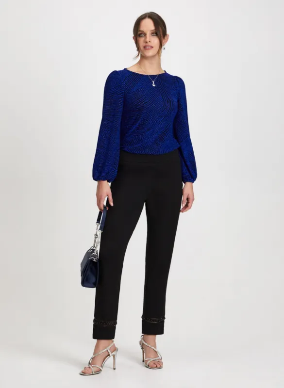 Metallic Top & Pearl Detail Pants sold by Laura