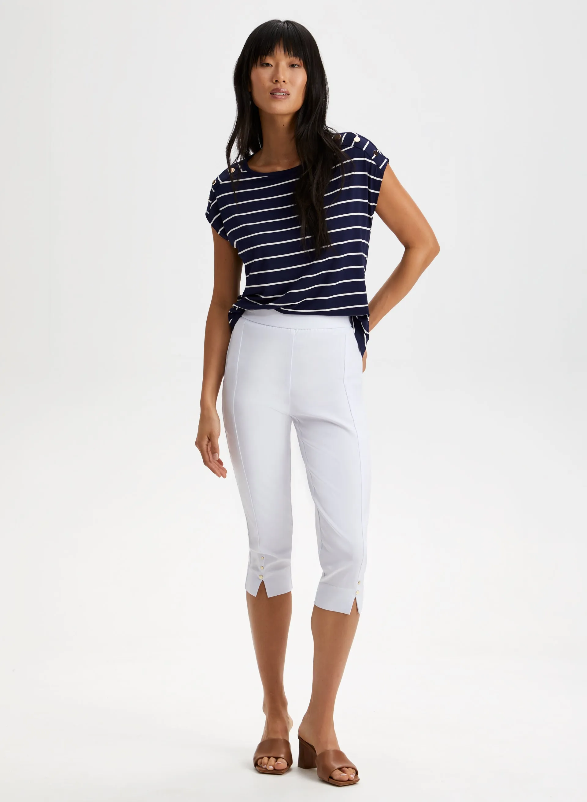 Stripe Print Two-Tone Top sold by Laura product image thumbnail 3