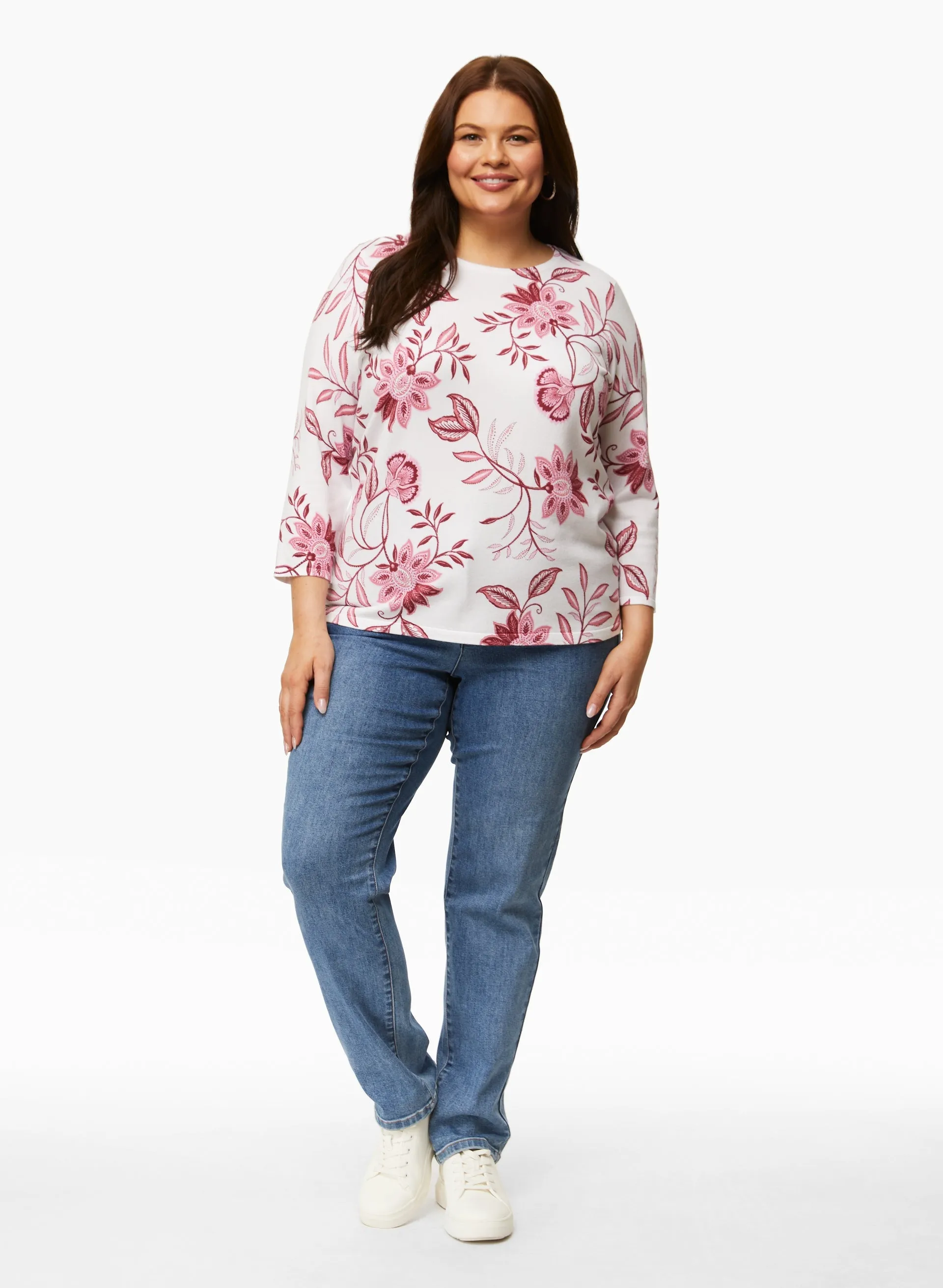Boat Neck Floral Motif Sweater sold by Laura product image thumbnail 3