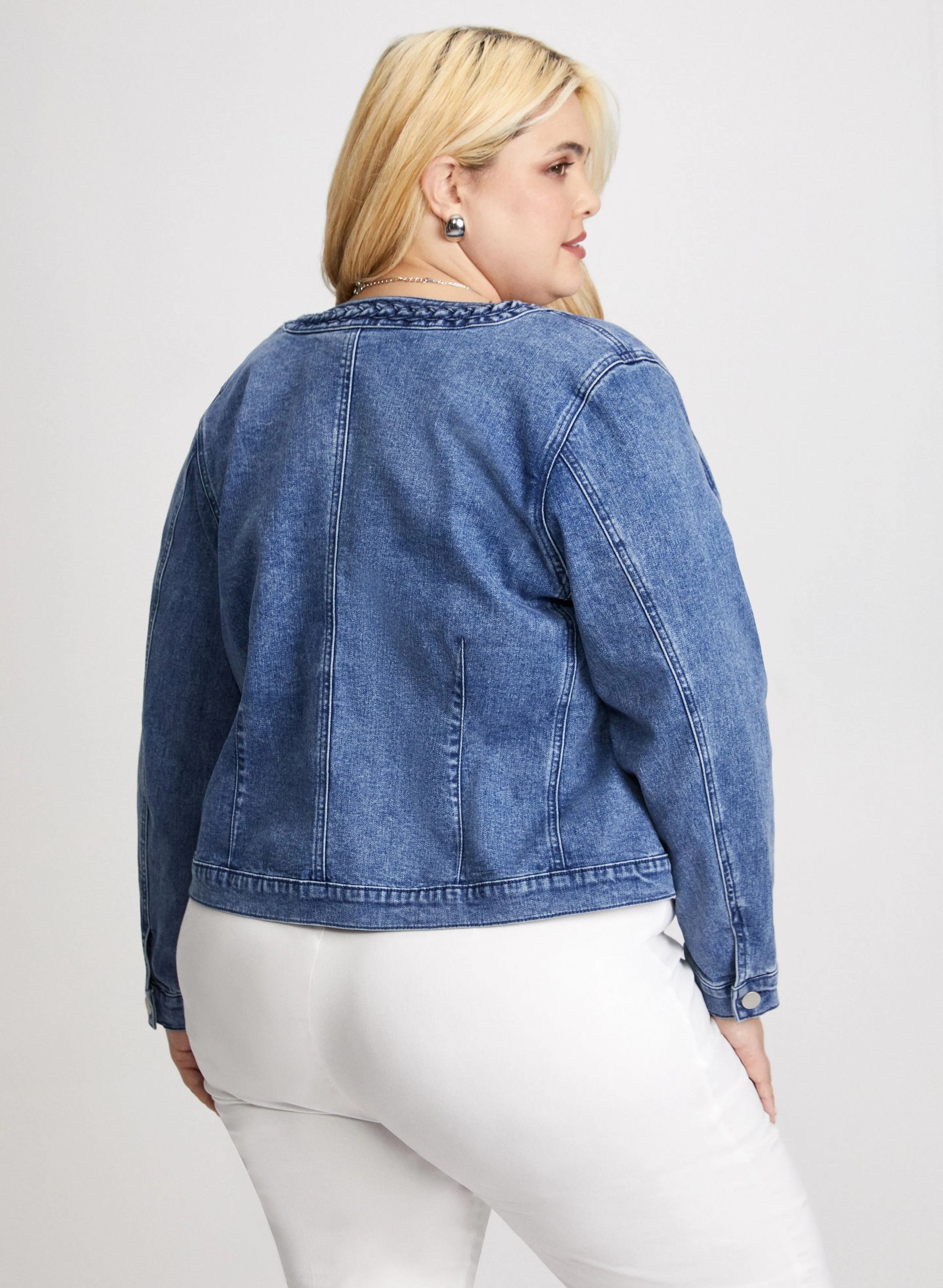 Braid Trim Denim Jacket sold by Laura product image thumbnail 2