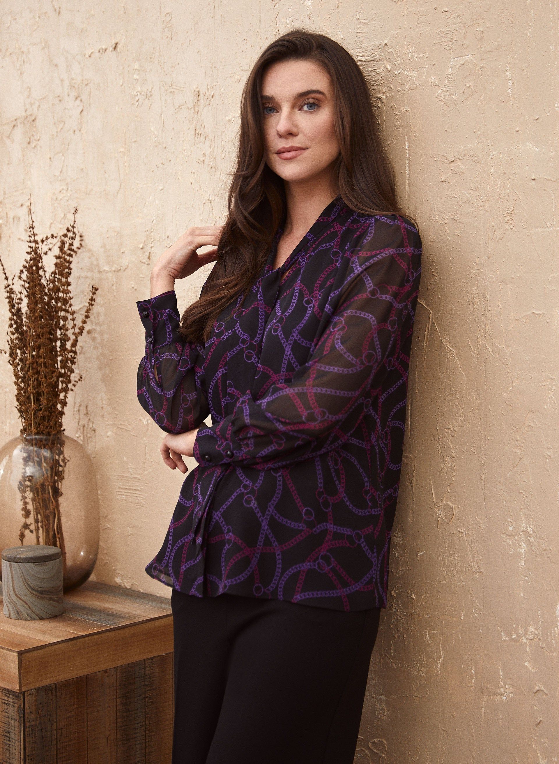 Chain Print Blouse sold by Laura