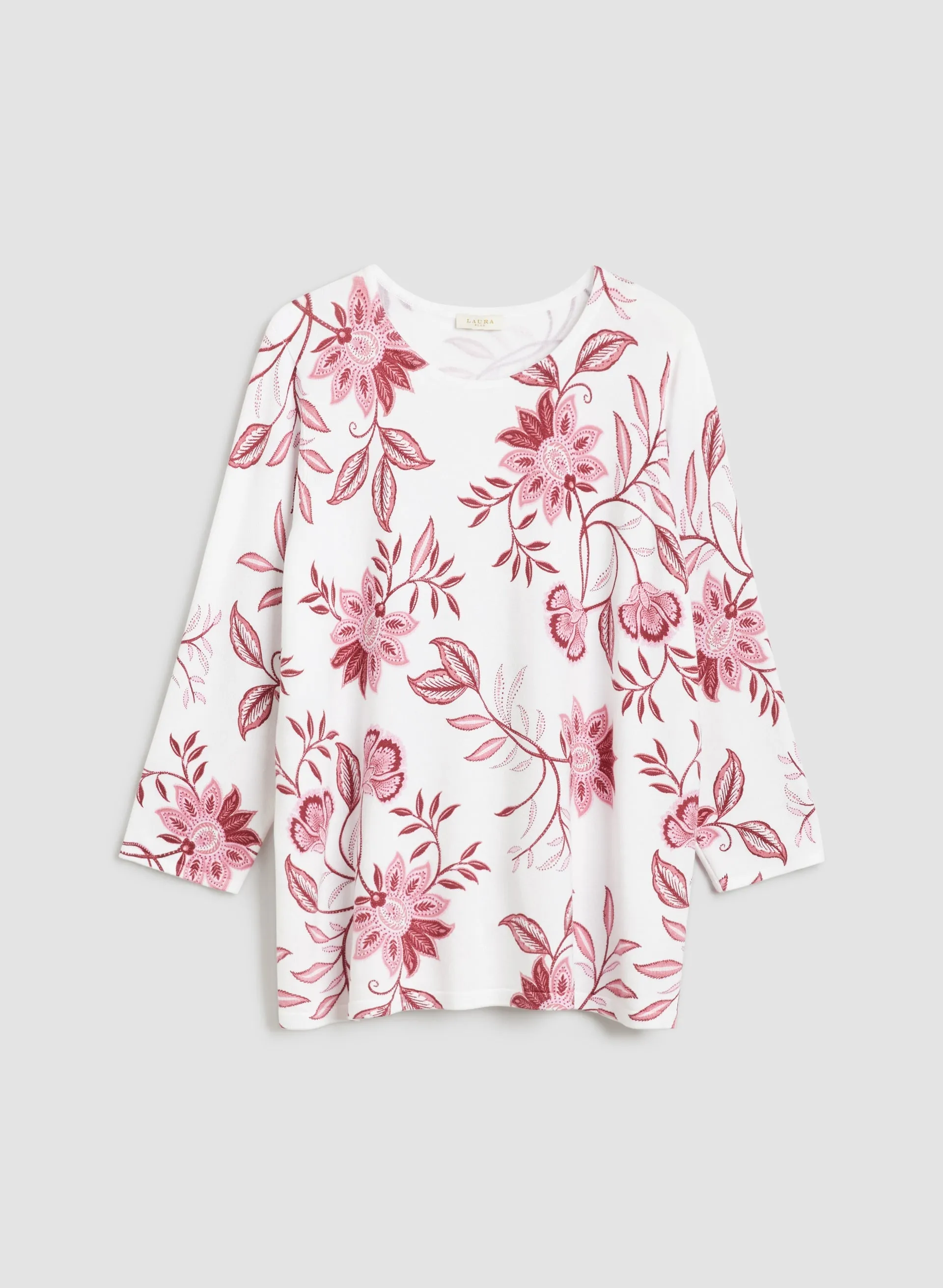 Boat Neck Floral Motif Sweater sold by Laura product image thumbnail 4