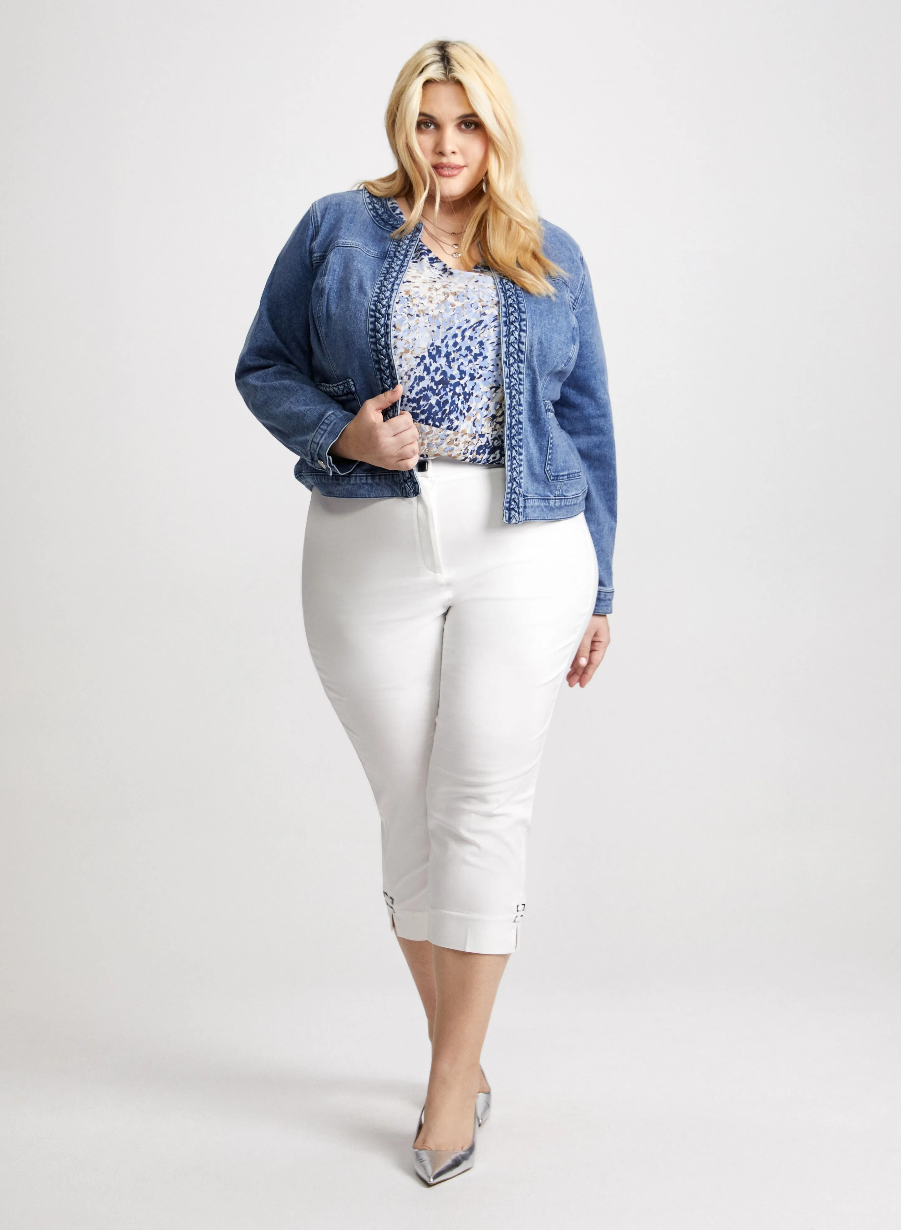 Braid Trim Denim Jacket sold by Laura product image thumbnail 3
