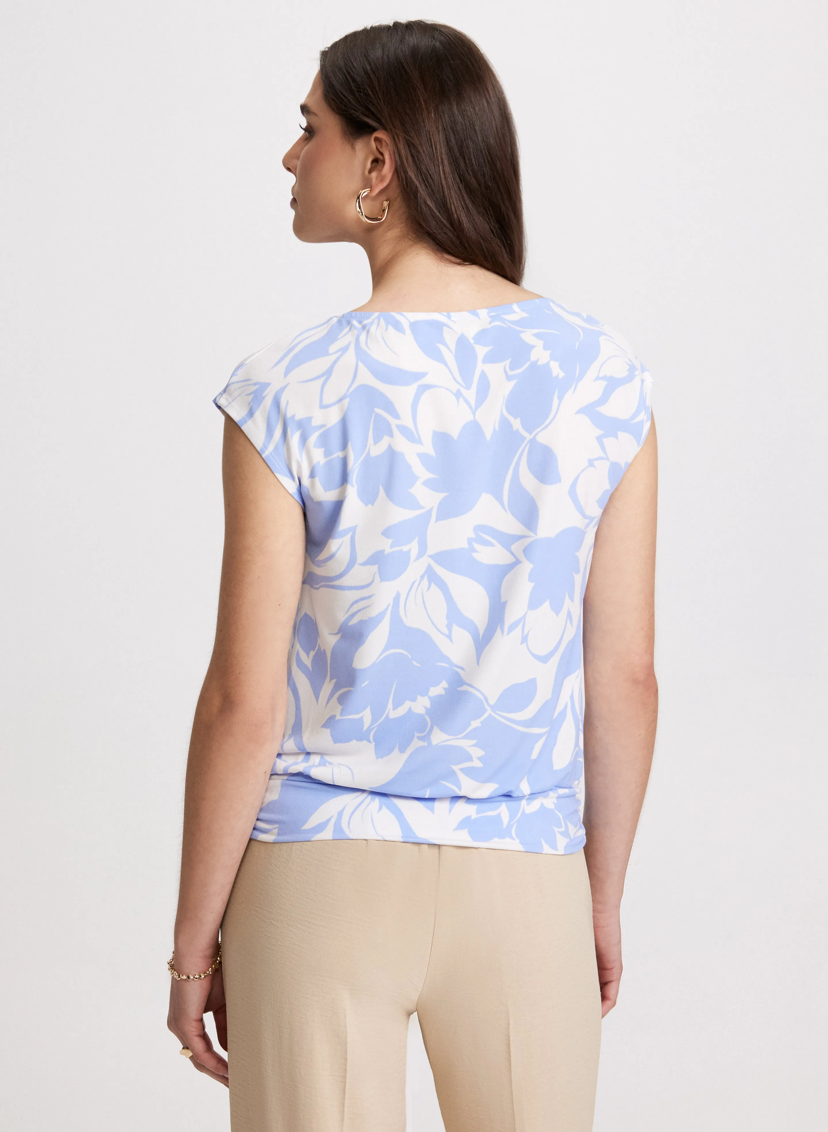 Floral Print Cap Sleeve Top sold by Laura product image thumbnail 4