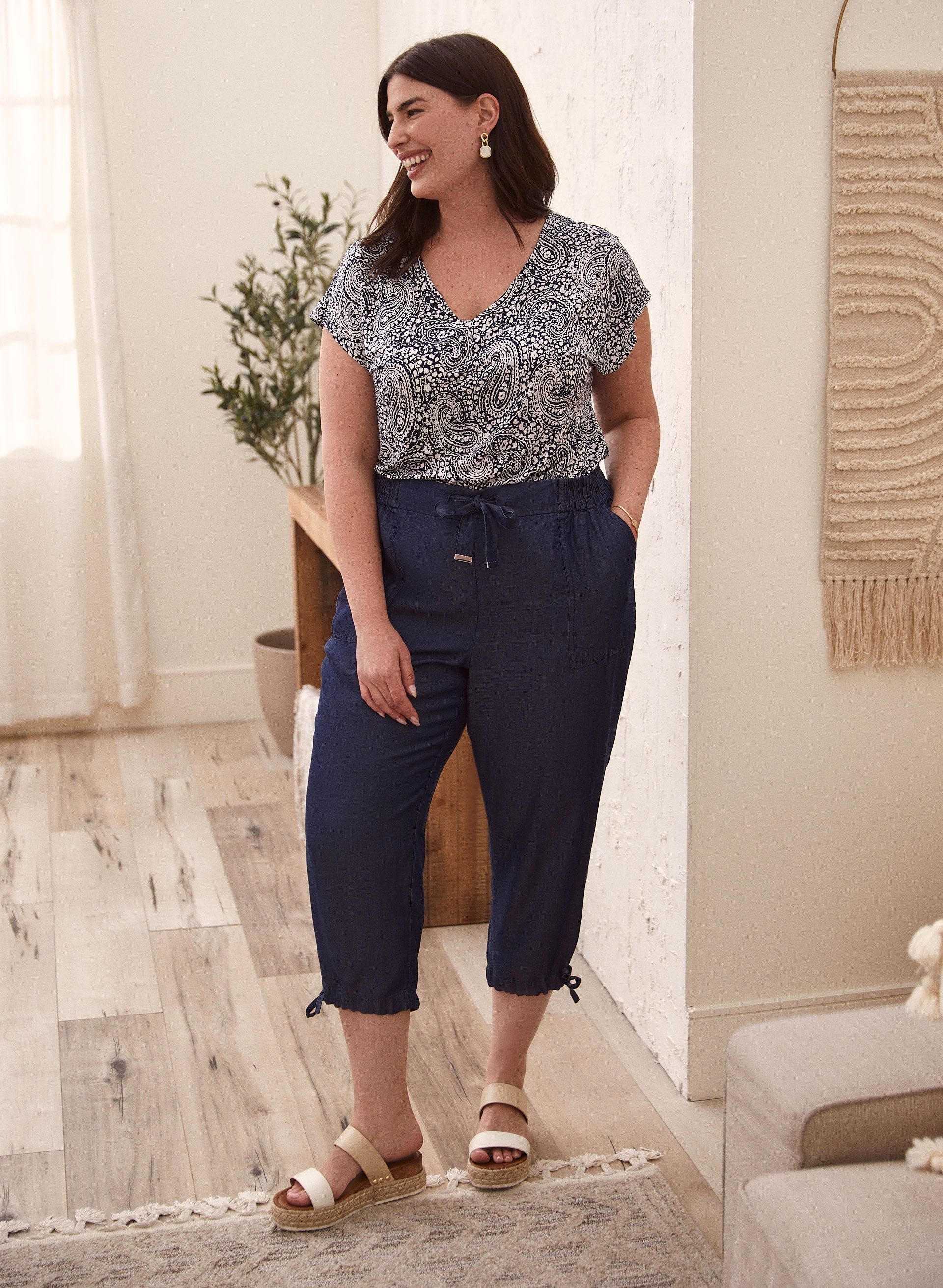 Paisley Print V-Neck Top sold by Laura product image thumbnail 3