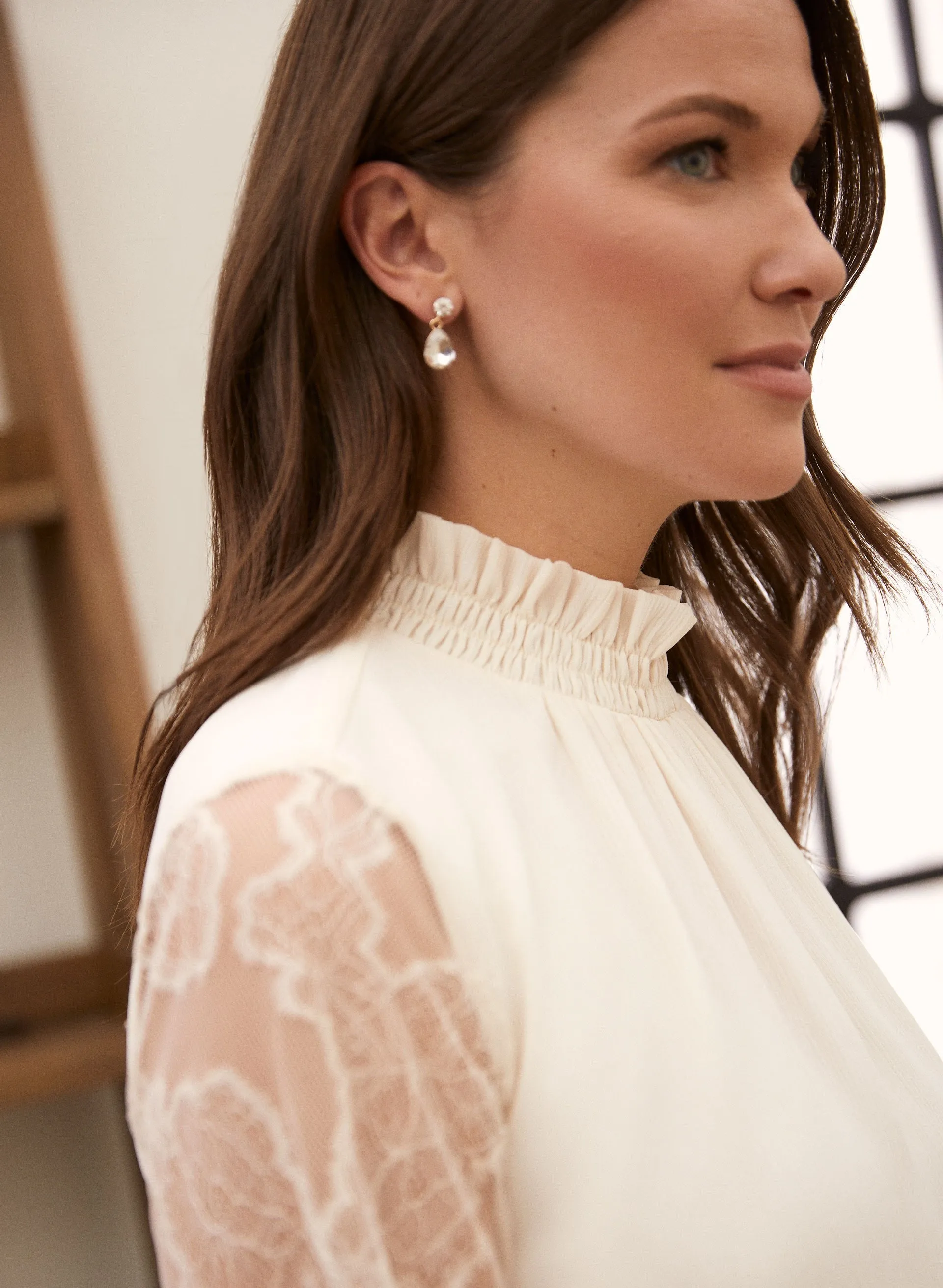 Lace Sleeve Chiffon Blouse sold by Laura product image thumbnail 2