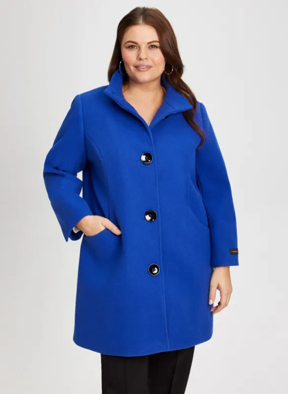 Stretch Wool Blend Coat sold by Laura