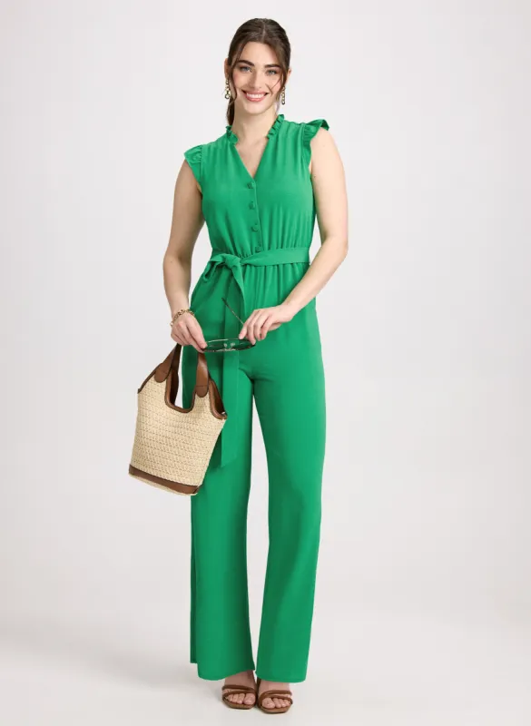 Button Down Jumpsuit sold by Laura