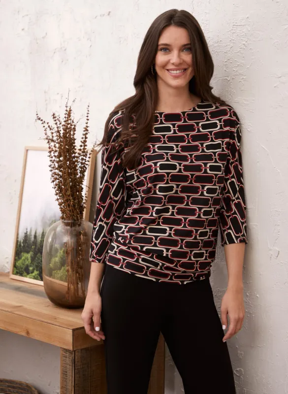 Chain Link Print Top sold by Laura