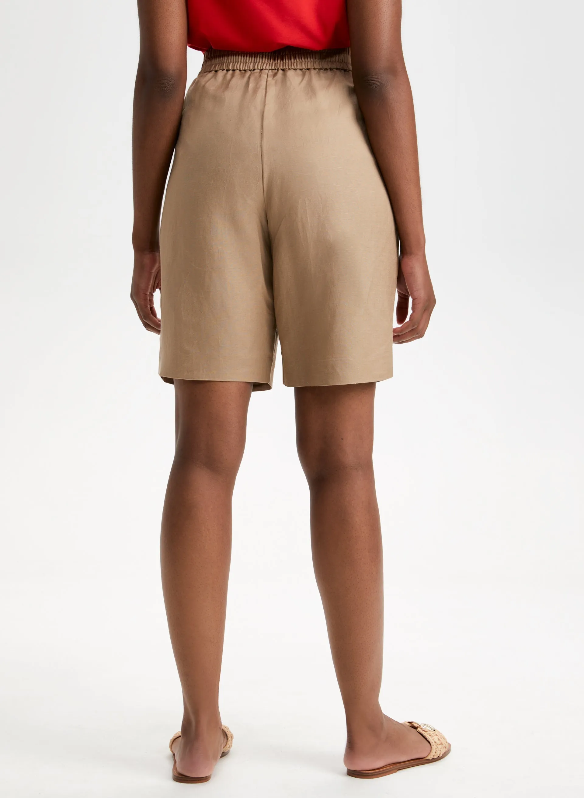 Pull-On Linen-Blend Shorts sold by Laura product image thumbnail 2