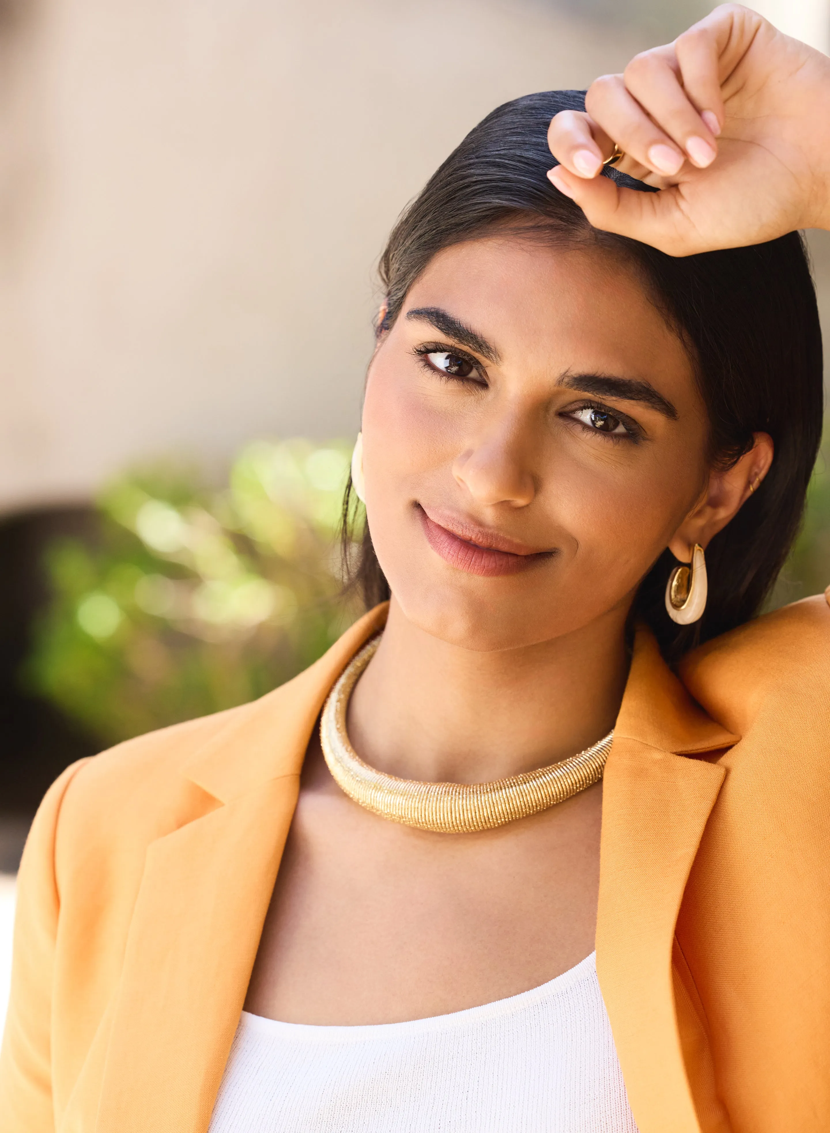 Textured Metal Collar Necklace sold by Laura product image thumbnail 2