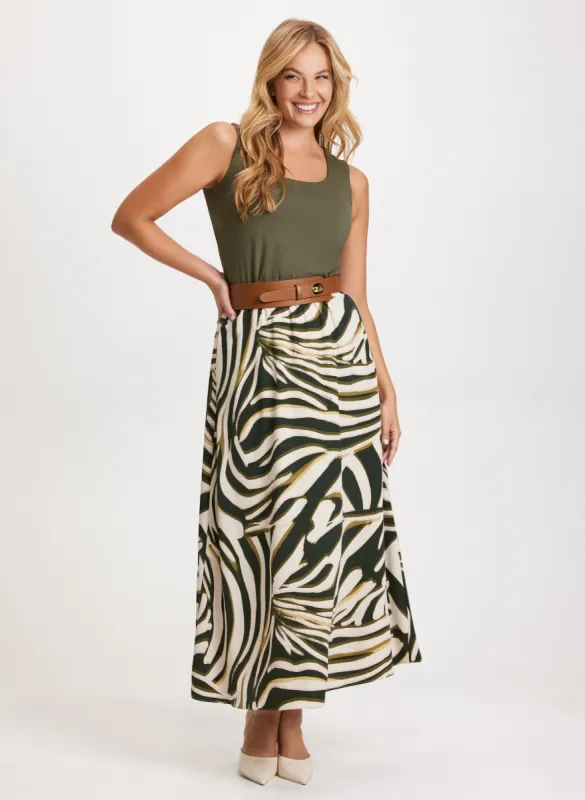 Square Neck Tank Top & Zebra Print Maxi Skirt sold by Laura