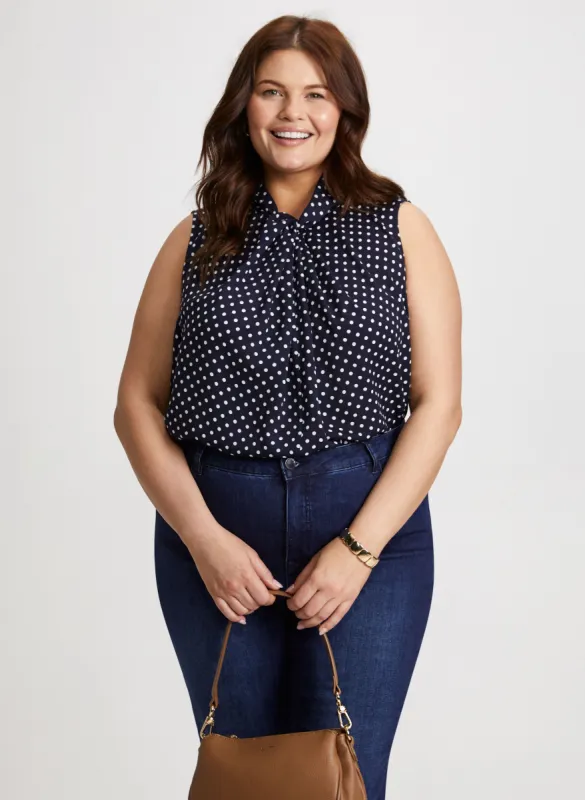 Sleeveless Polka Dot Blouse sold by Laura