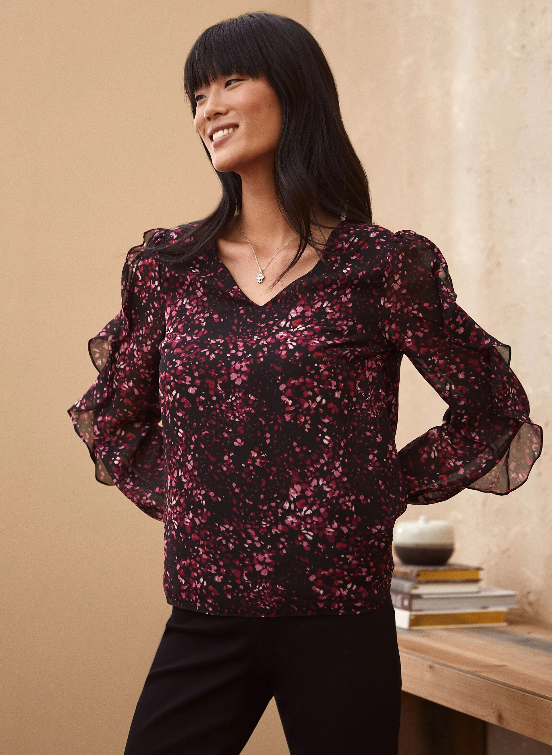 Ruffle Sleeve Blouse sold by Laura