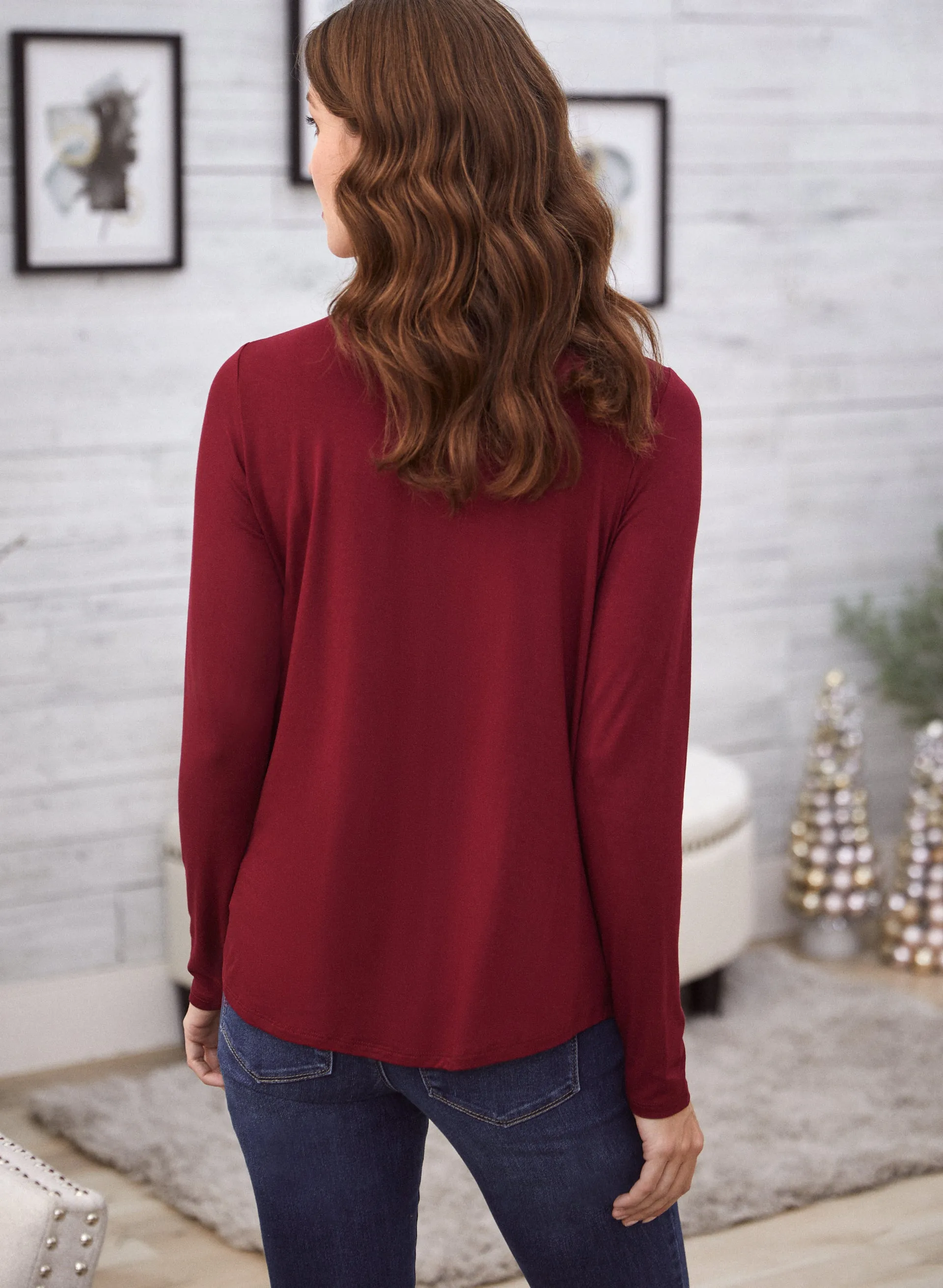 Basic Mock Neck Top sold by Laura product image thumbnail 4