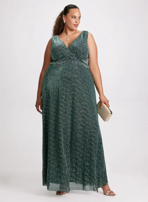 Fit-&-Flare Metallic Detail Dress sold by Laura