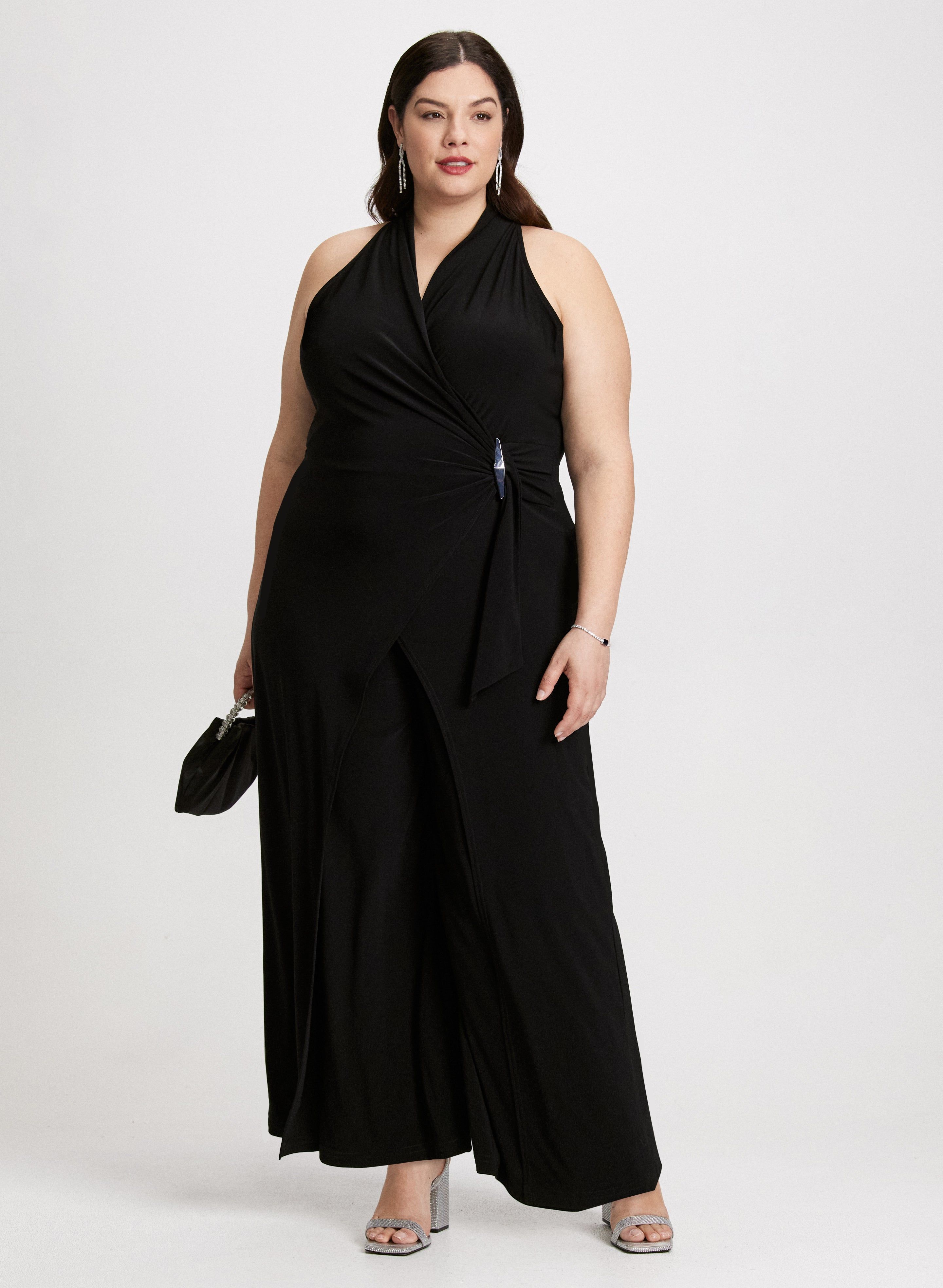 Silky Halter-Neck Jumpsuit sold by Laura