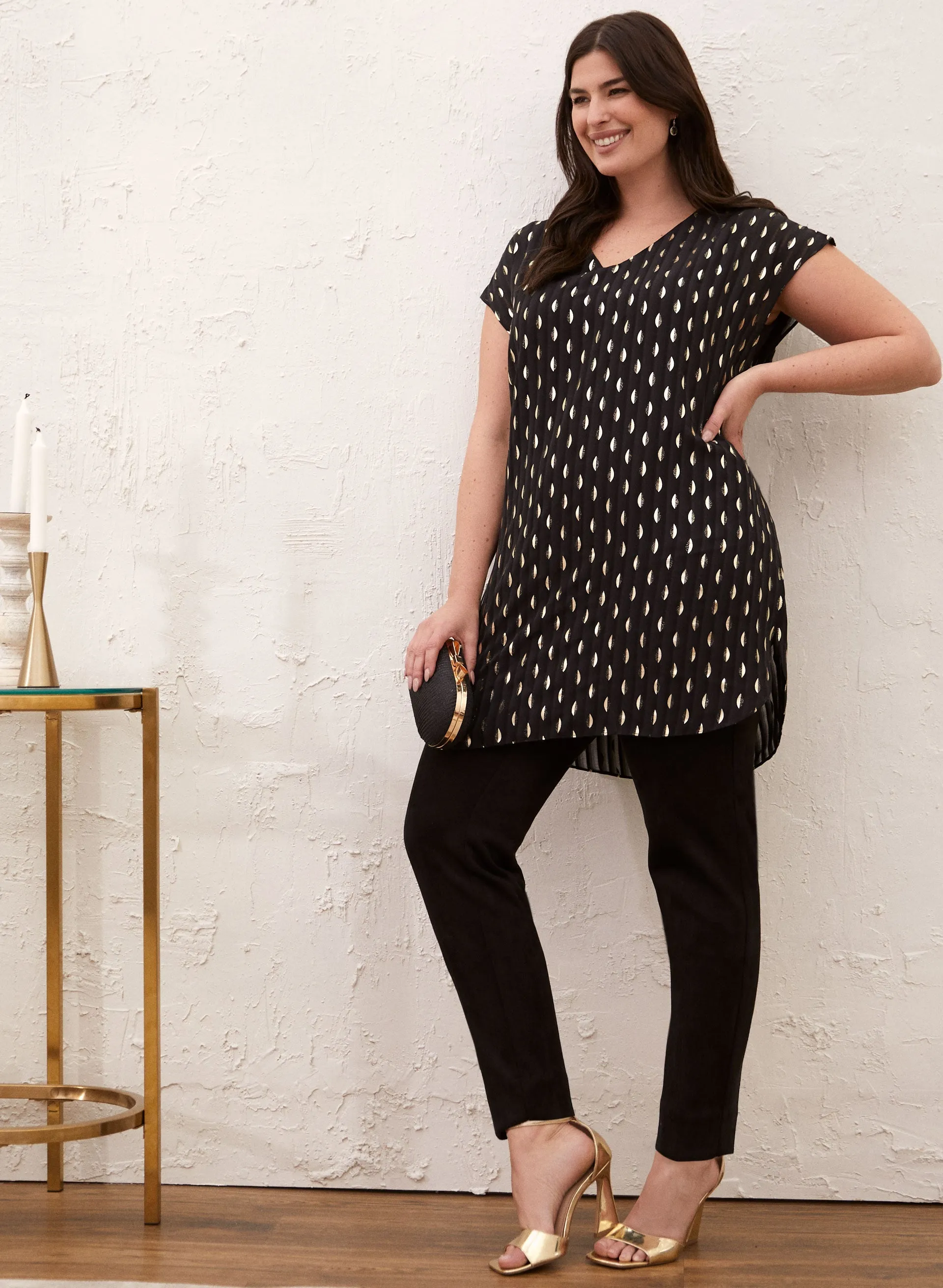 Metallic Pattern Tunic Blouse sold by Laura product image thumbnail 4