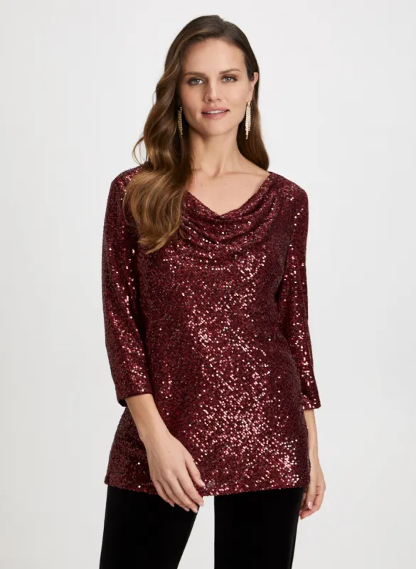 Sequin Embellished Tunic Top sold by Laura