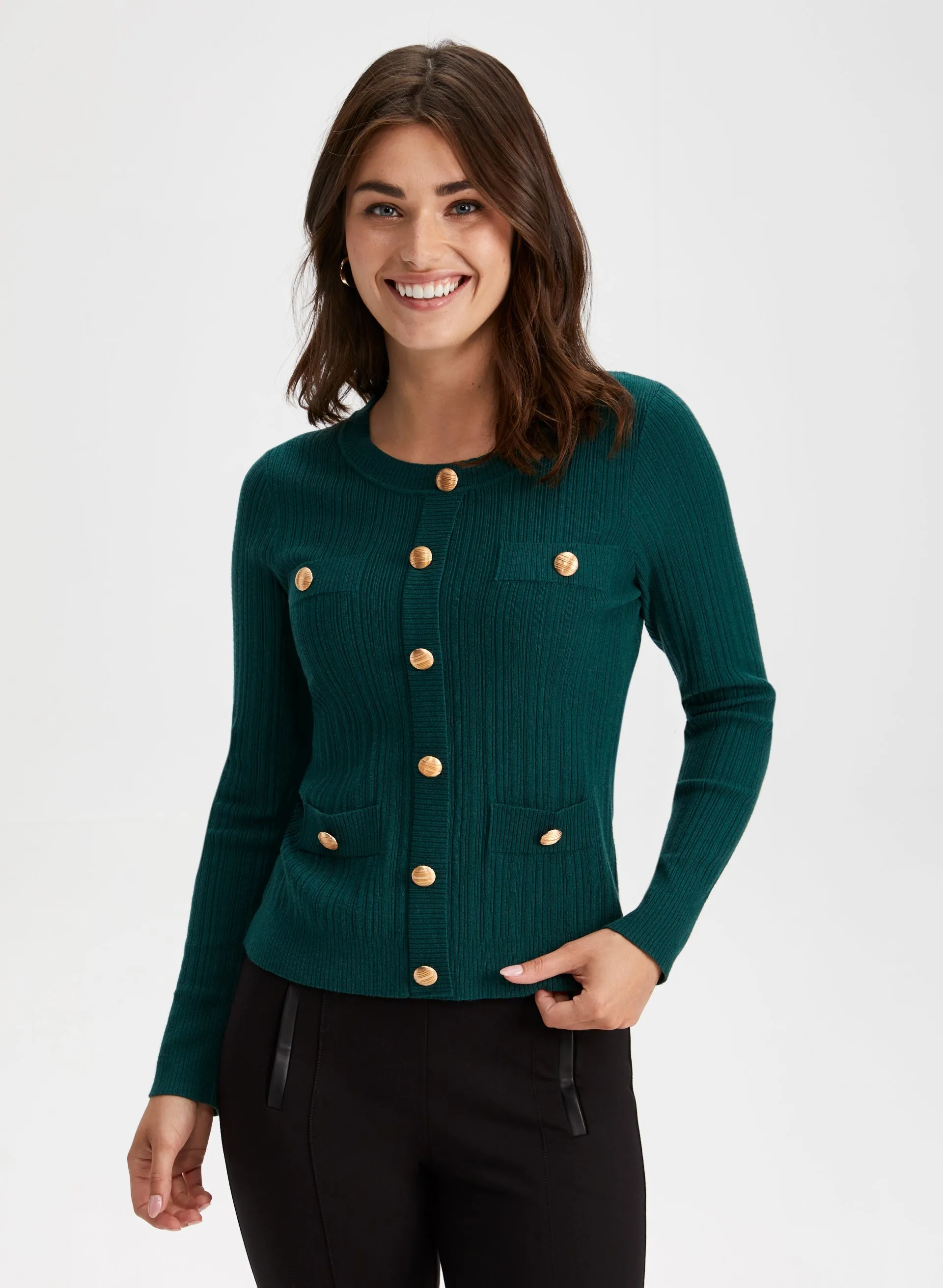 Button Detail Pullover Sweater sold by Laura