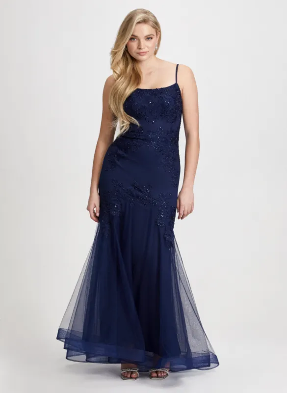 Sequin Embroidered Mermaid Dress sold by Laura