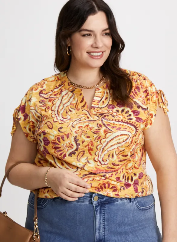 Paisley Heathered Burnout T-Shirt sold by Laura