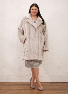 Textured Faux Fur Coat sold by Laura