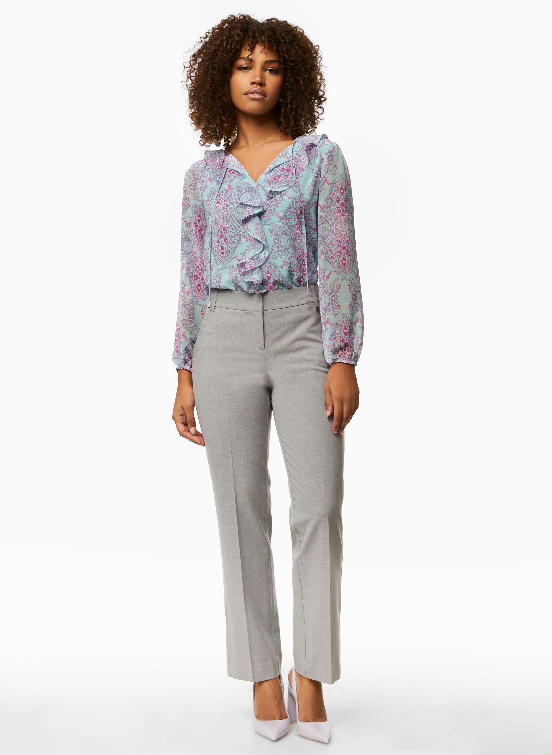 Paisley Print Ruffle Blouse sold by Laura product image thumbnail 3