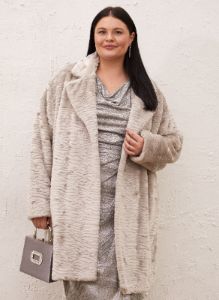 Textured Faux Fur Coat sold by Laura