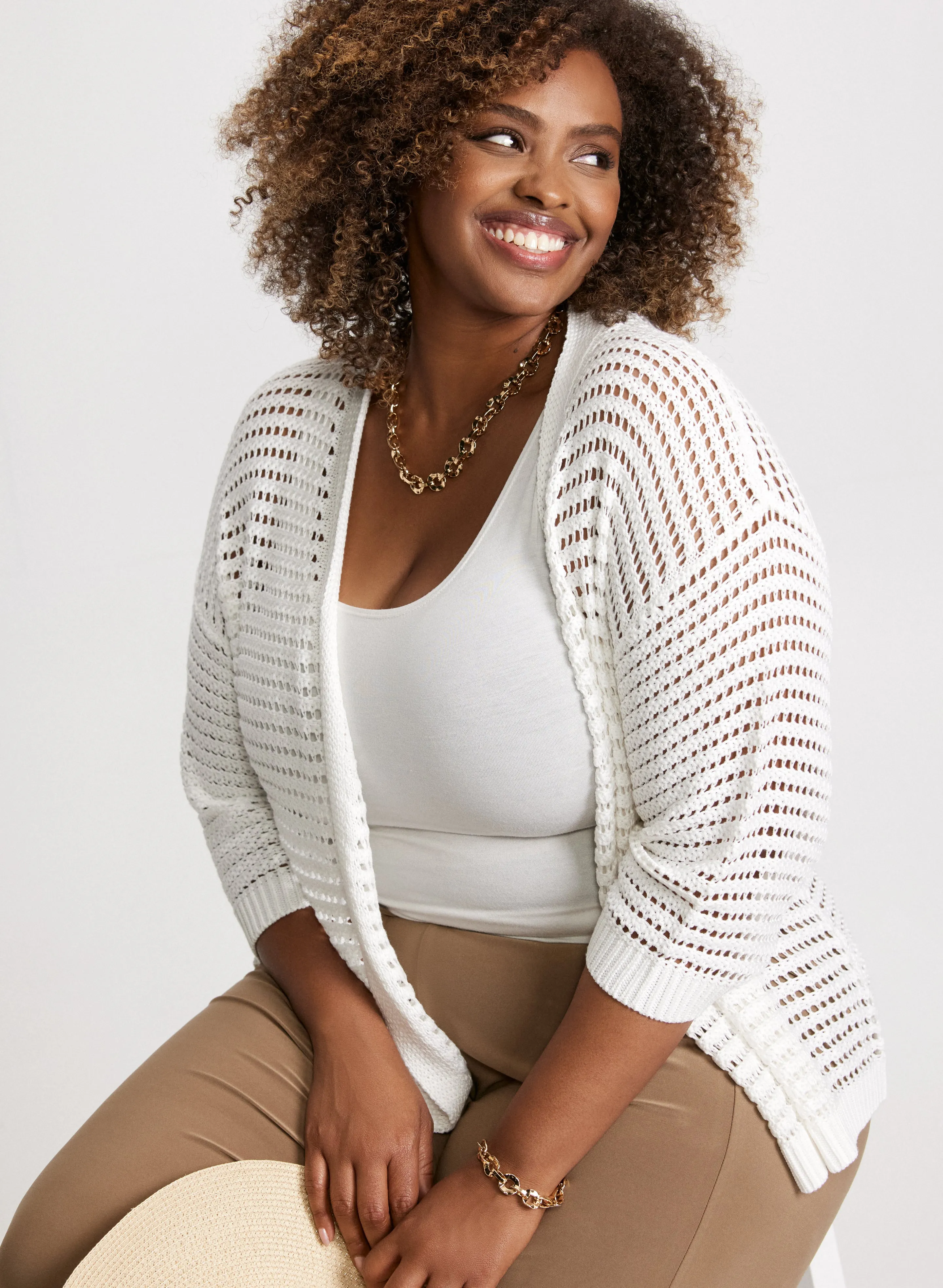 Open Front Knitted Cardigan sold by Laura product image thumbnail 5