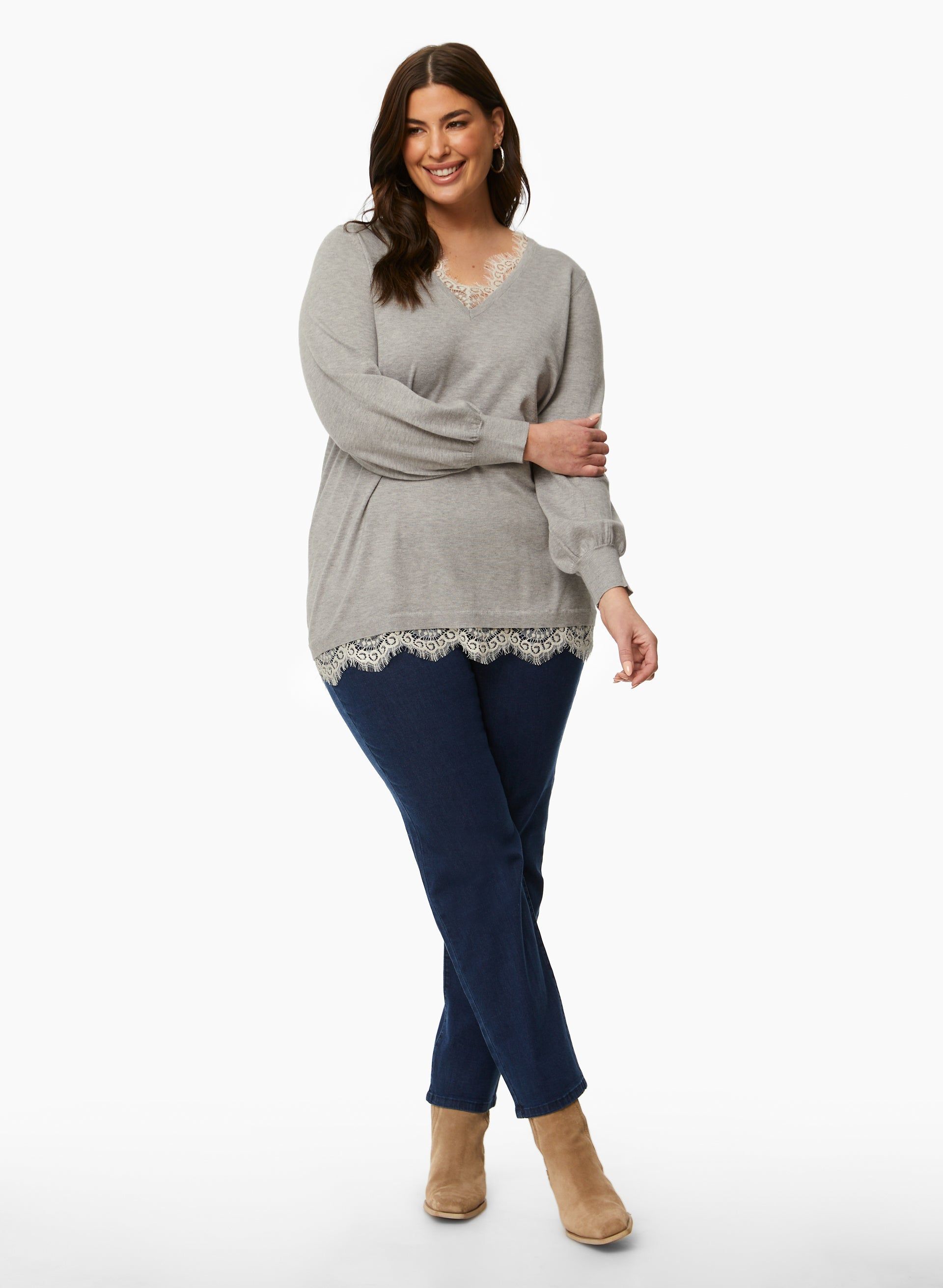 Lace Detail Fooler Sweater sold by Laura product image thumbnail 3