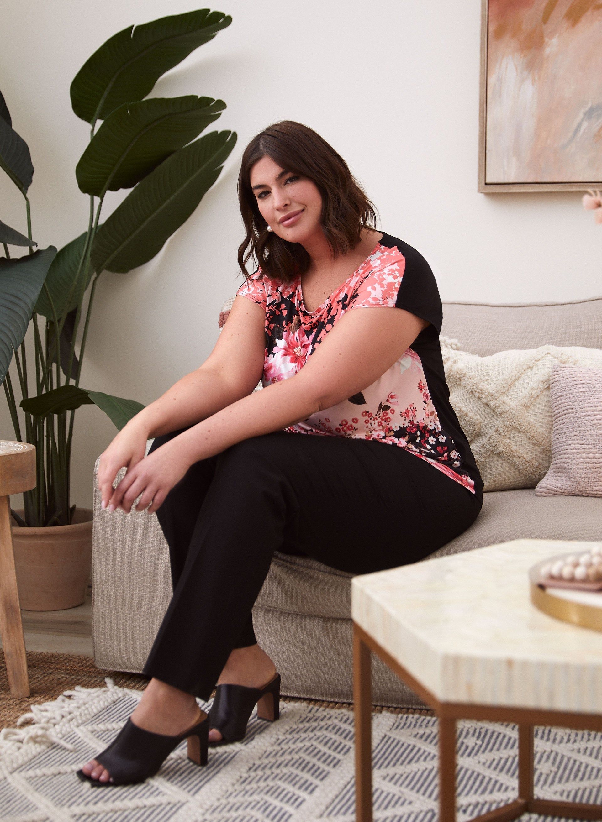 Floral Print Short Sleeve Top sold by Laura