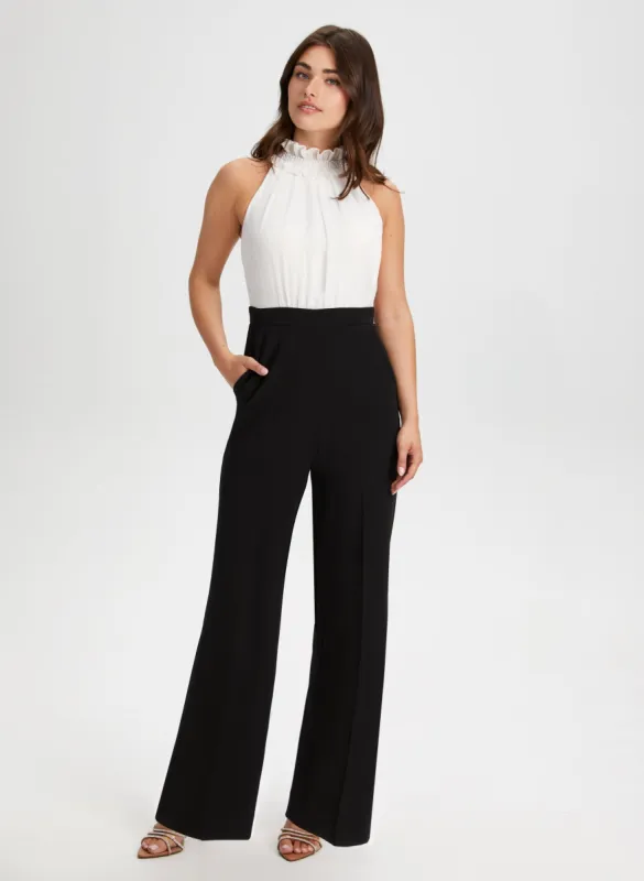 Ruffle Detail Halter Neck Jumpsuit sold by Laura