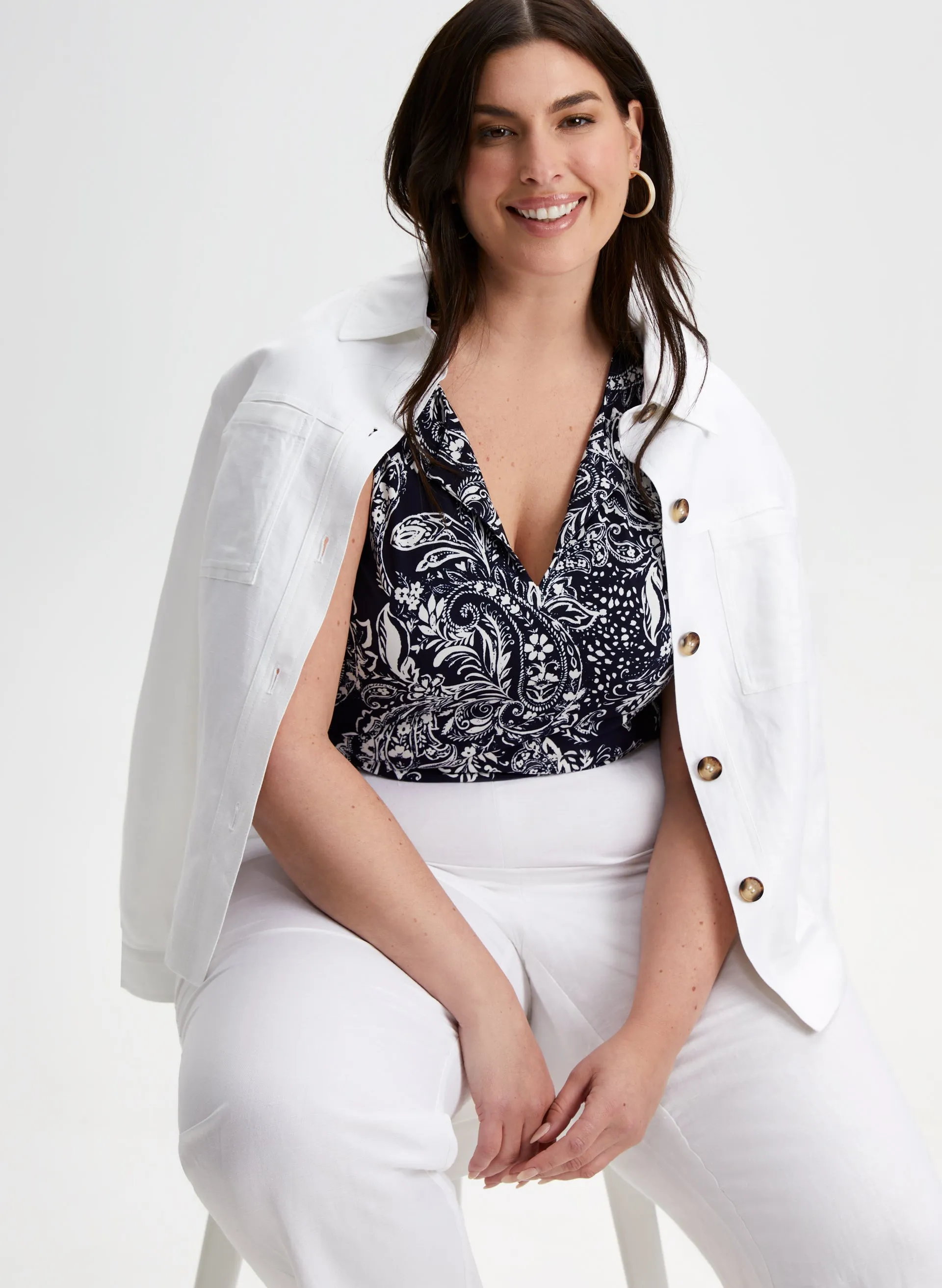 Paisley Print Sleeveless Top sold by Laura product image thumbnail 5