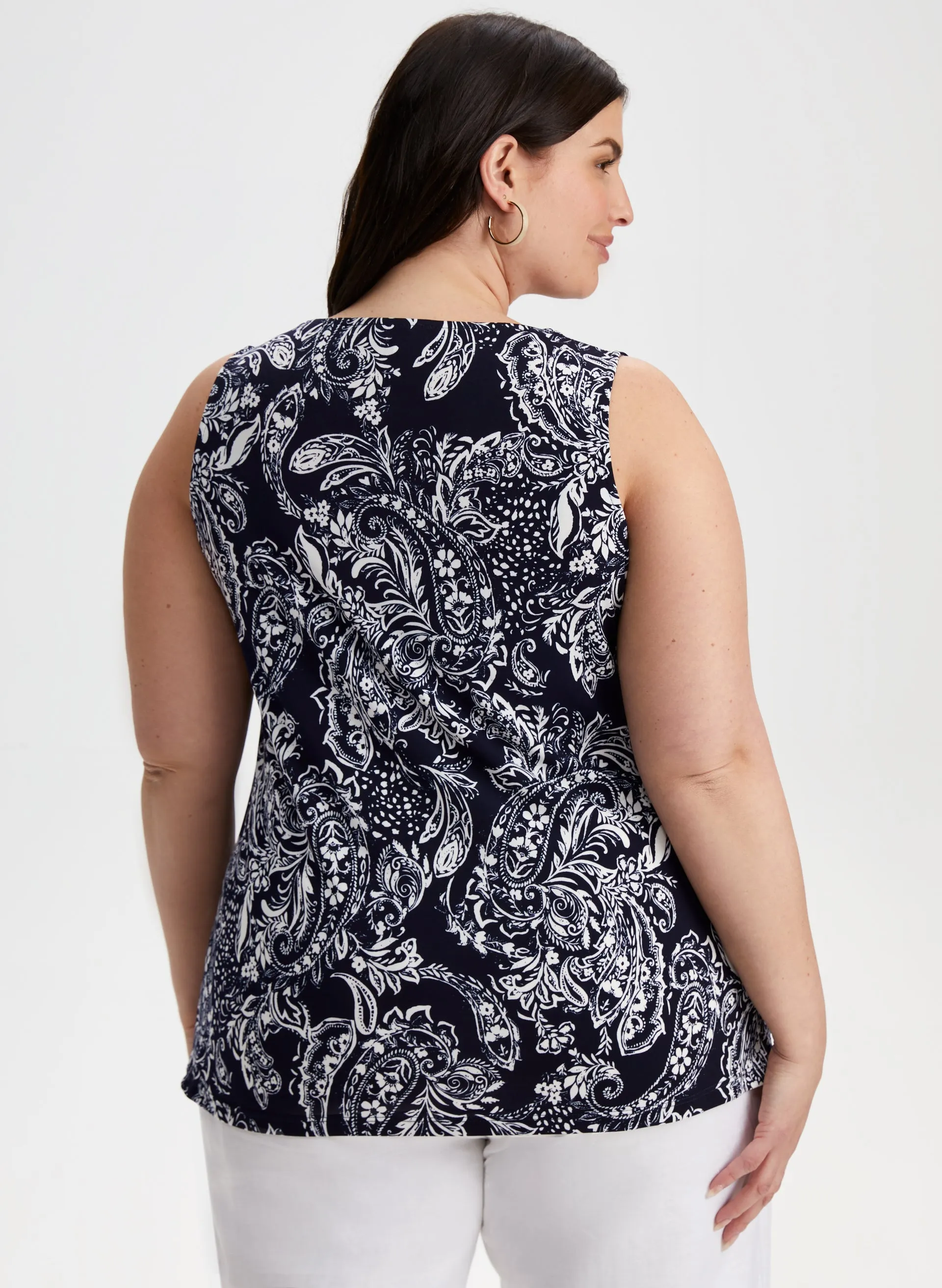 Paisley Print Sleeveless Top sold by Laura product image thumbnail 4