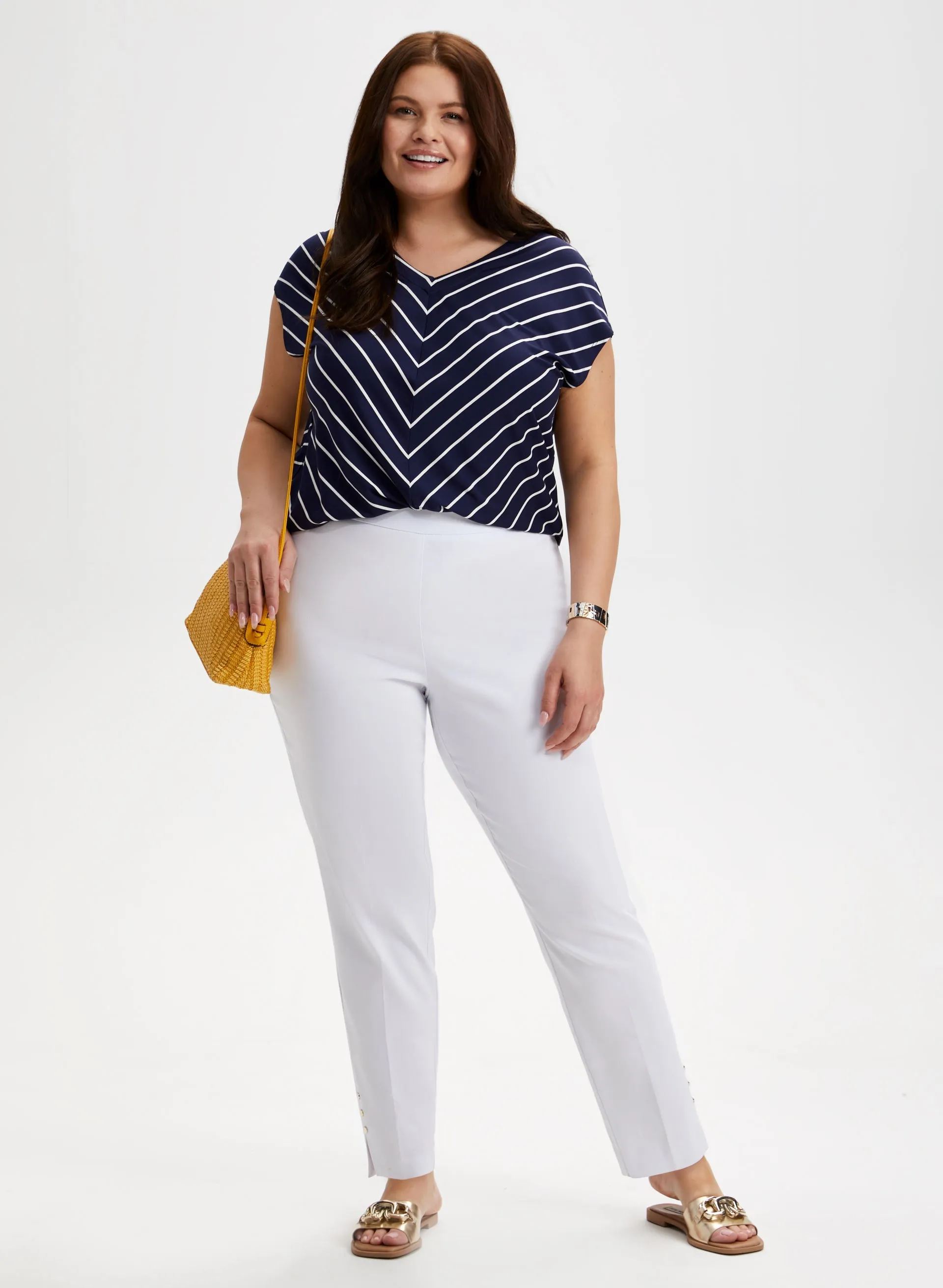 V-Neck Stripe Print Top sold by Laura product image thumbnail 3