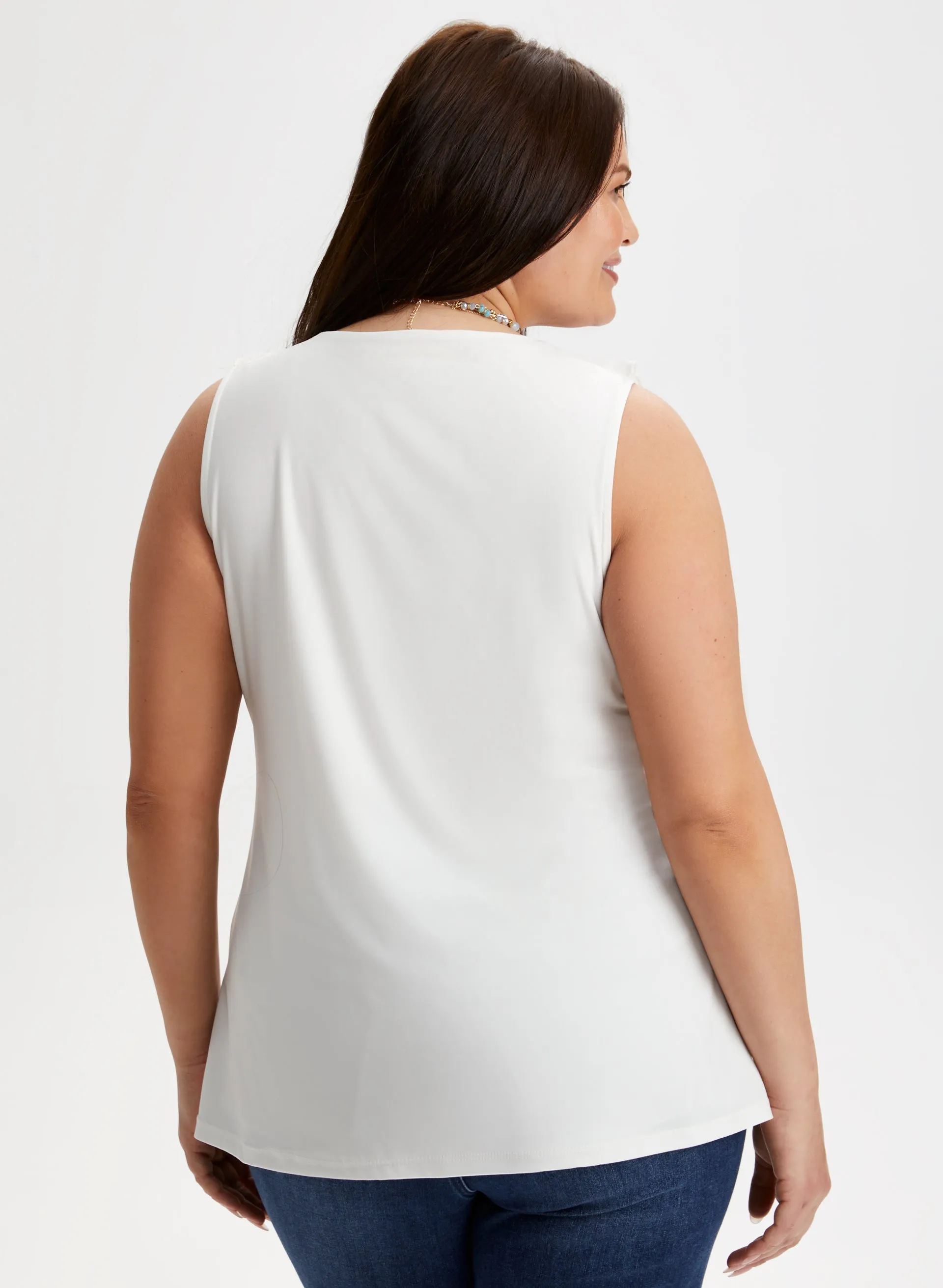 Ruffle Trim Sleeveless Top sold by Laura product image thumbnail 2