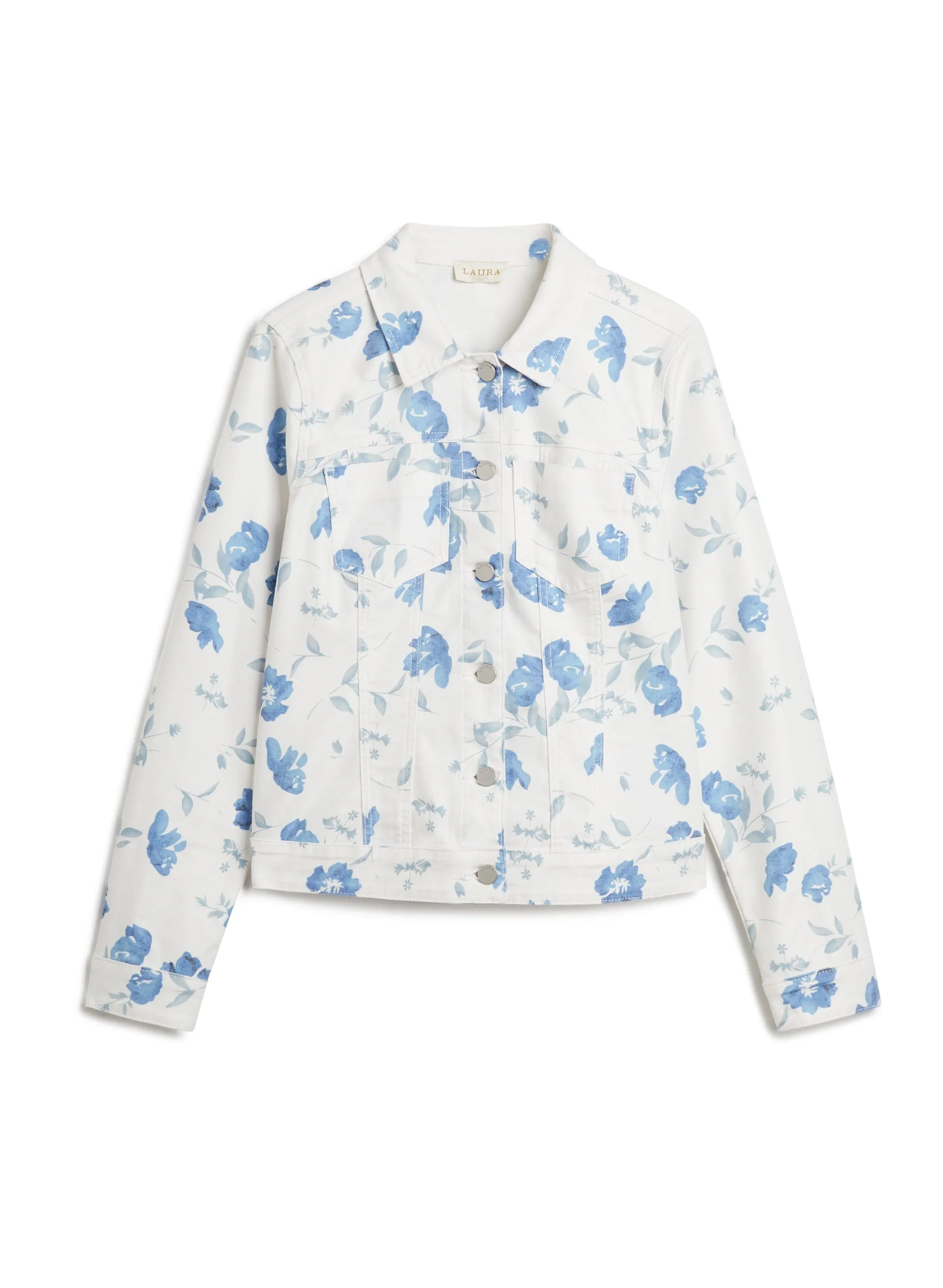 Floral Print Denim Jacket sold by Laura product image thumbnail 5