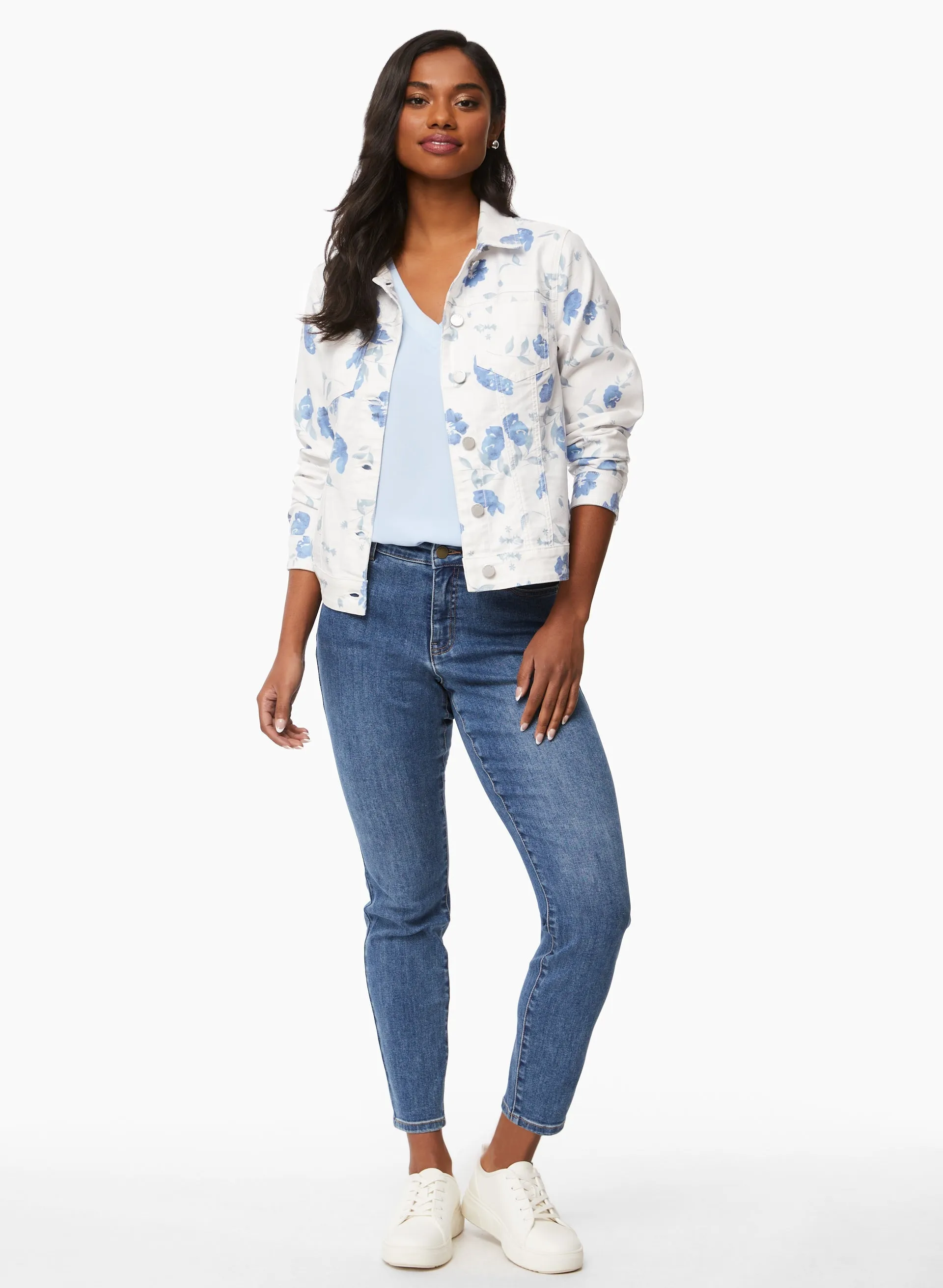 Floral Print Denim Jacket sold by Laura product image thumbnail 3