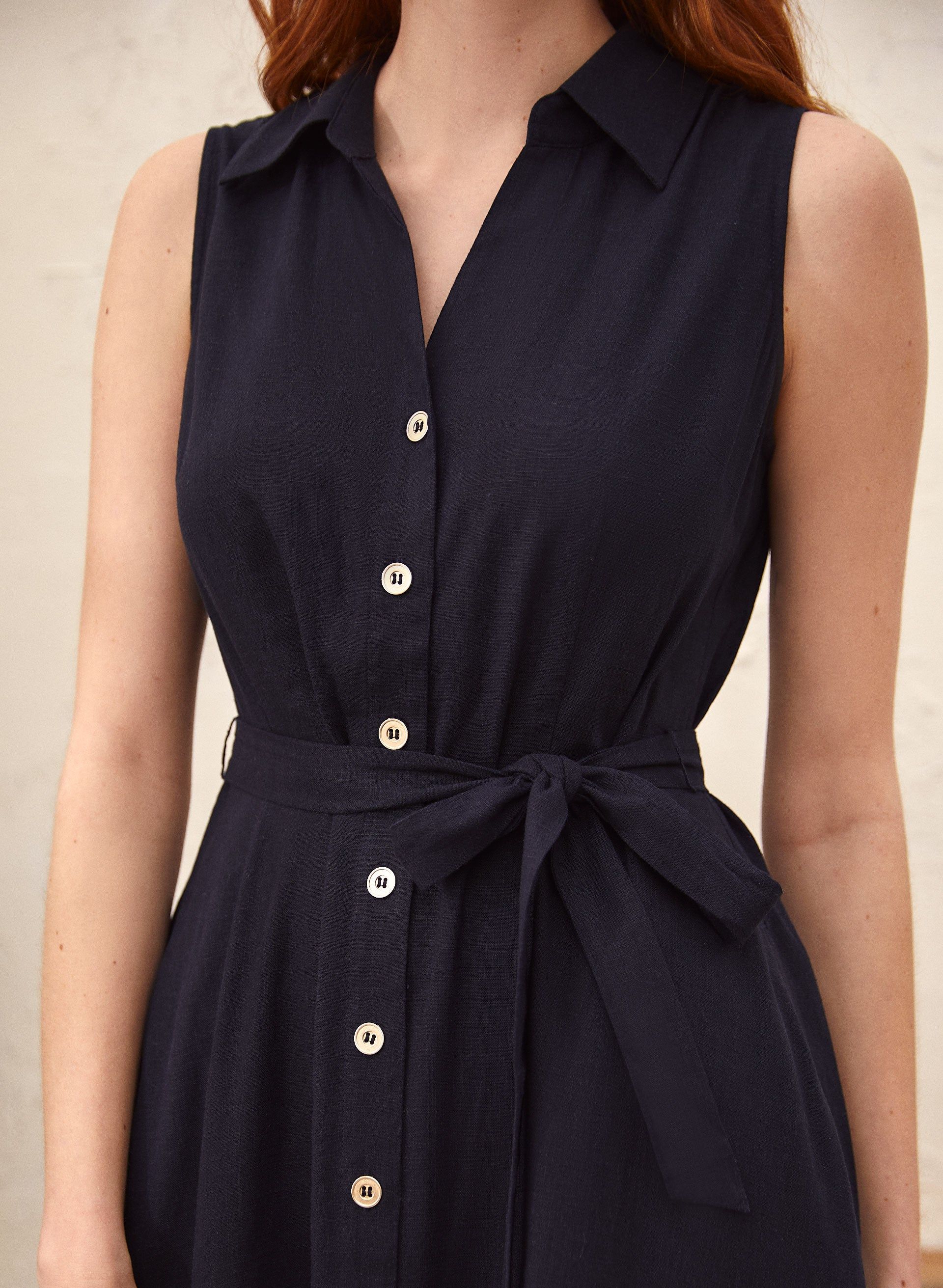 Linen Blend Shirt Dress sold by Laura product image thumbnail 2