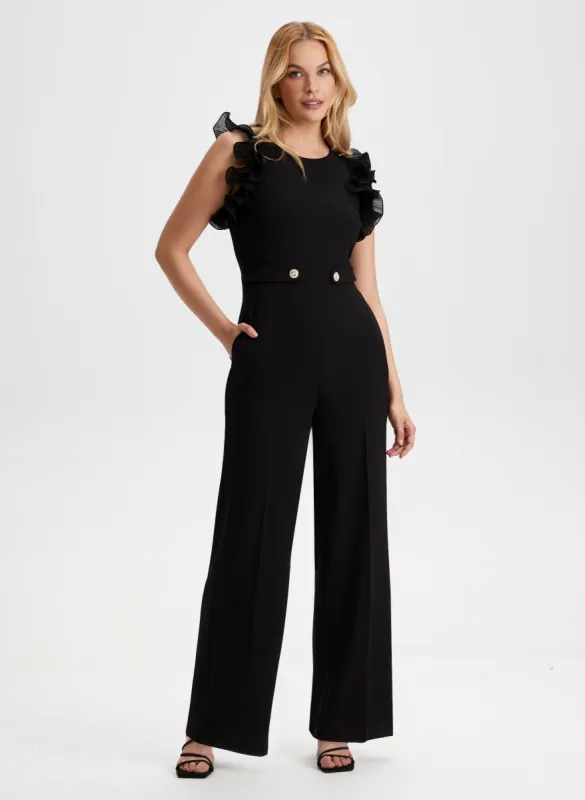Organza Ruffle Detail Jumpsuit sold by Laura