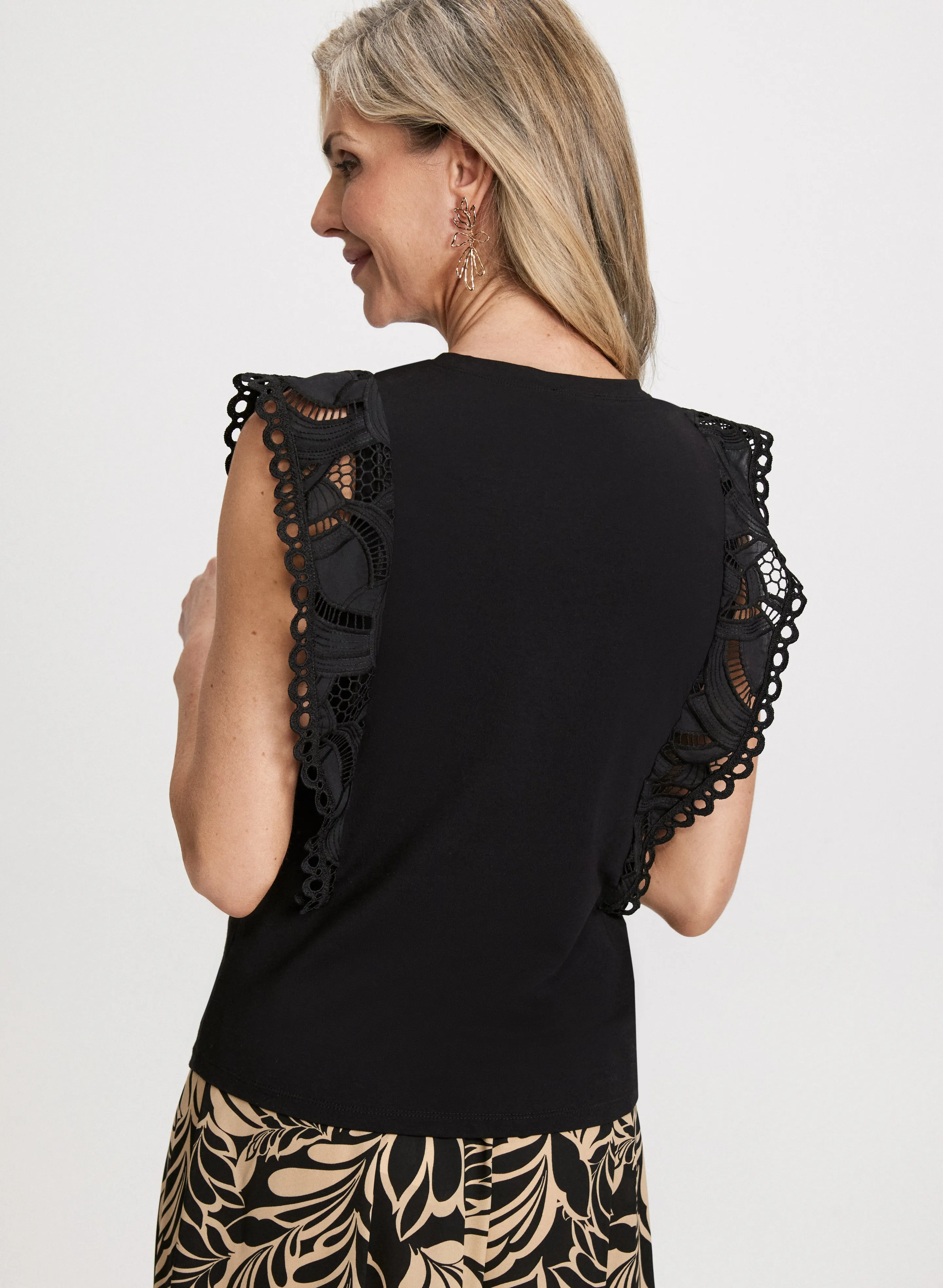 Crochet Cap Sleeve Top sold by Laura product image thumbnail 4