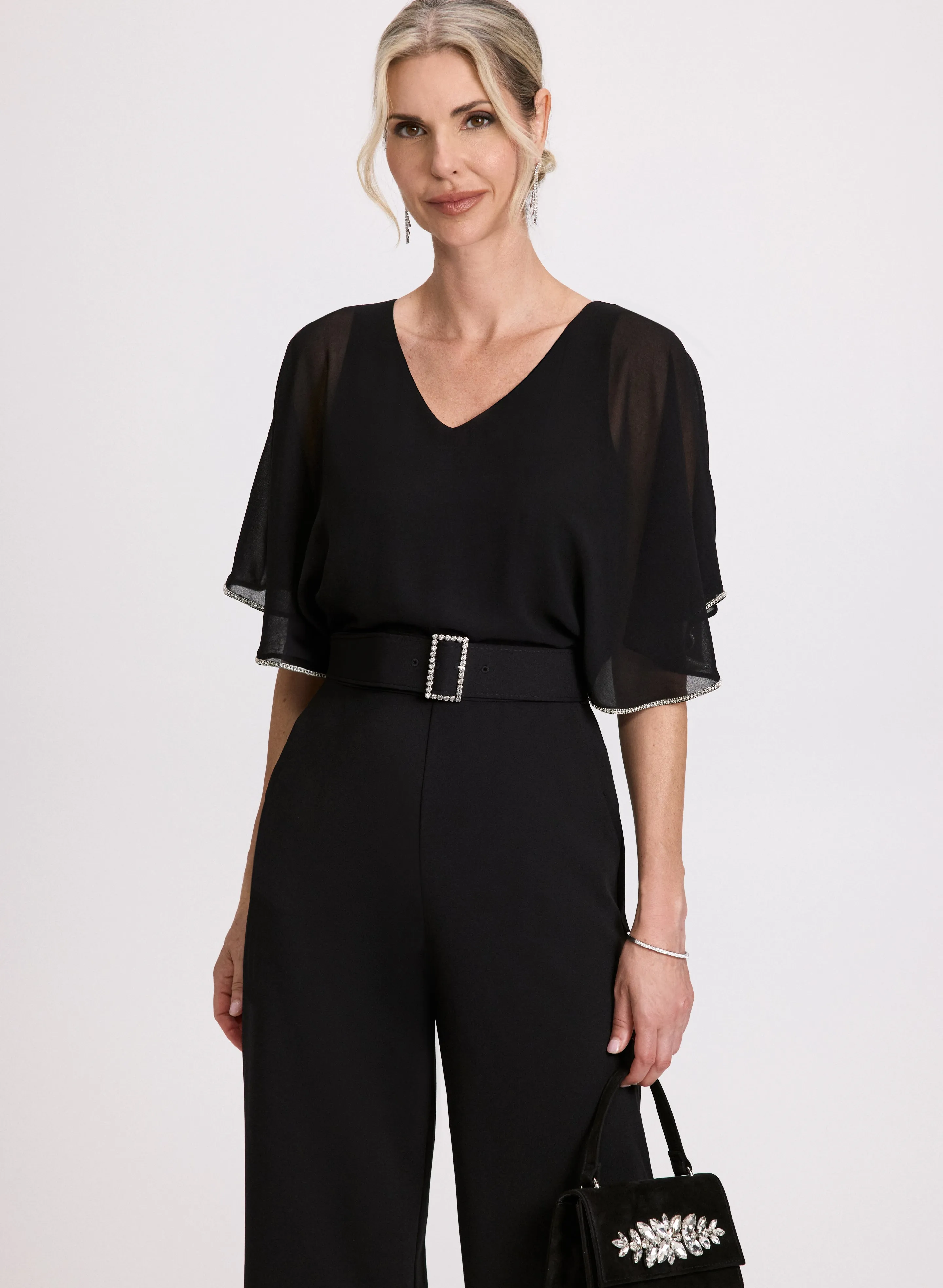 Rhinestone Belt Jumpsuit sold by Laura product image thumbnail 4