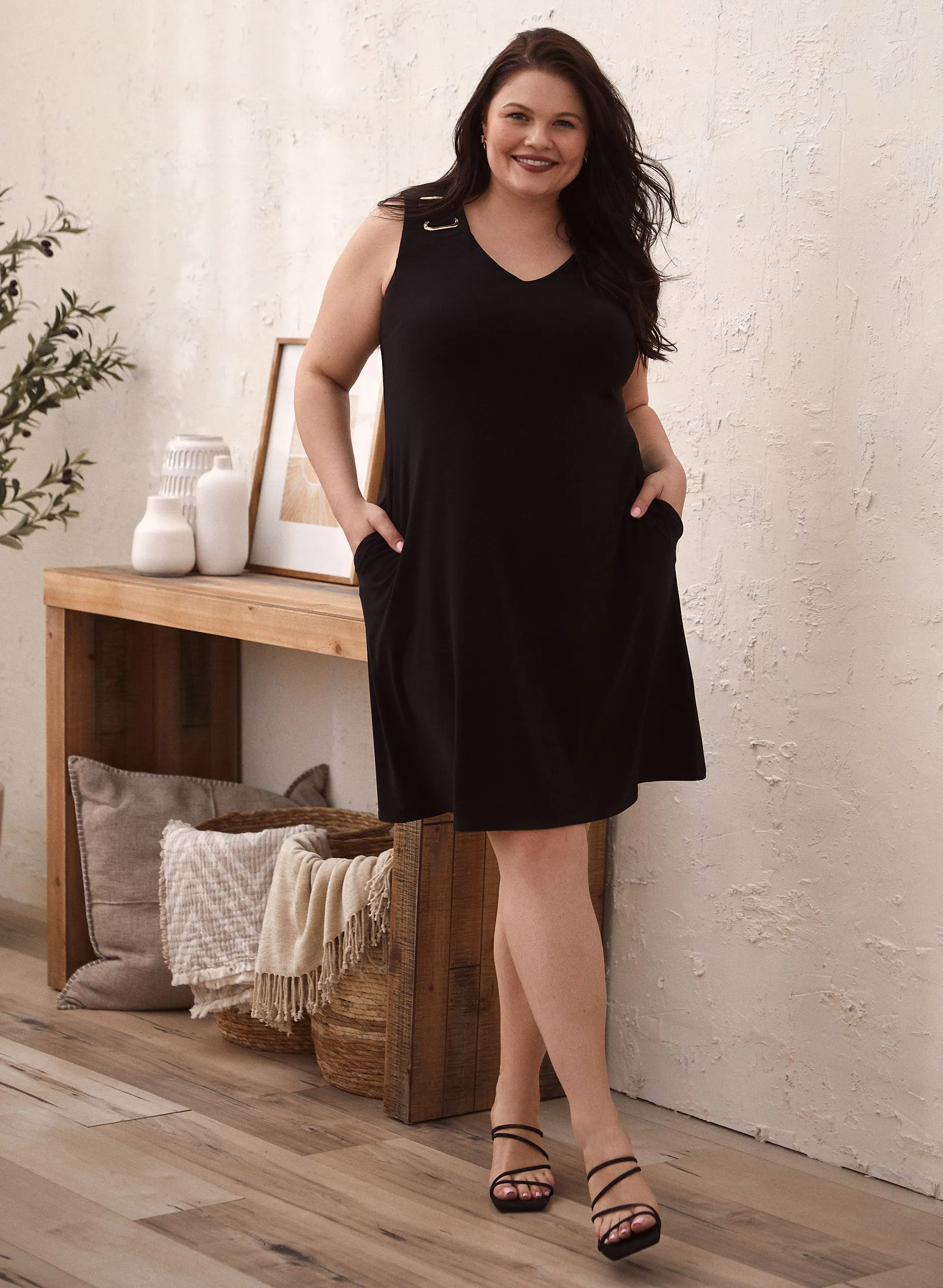 Buckle Detail Fit & Flare Dress sold by Laura